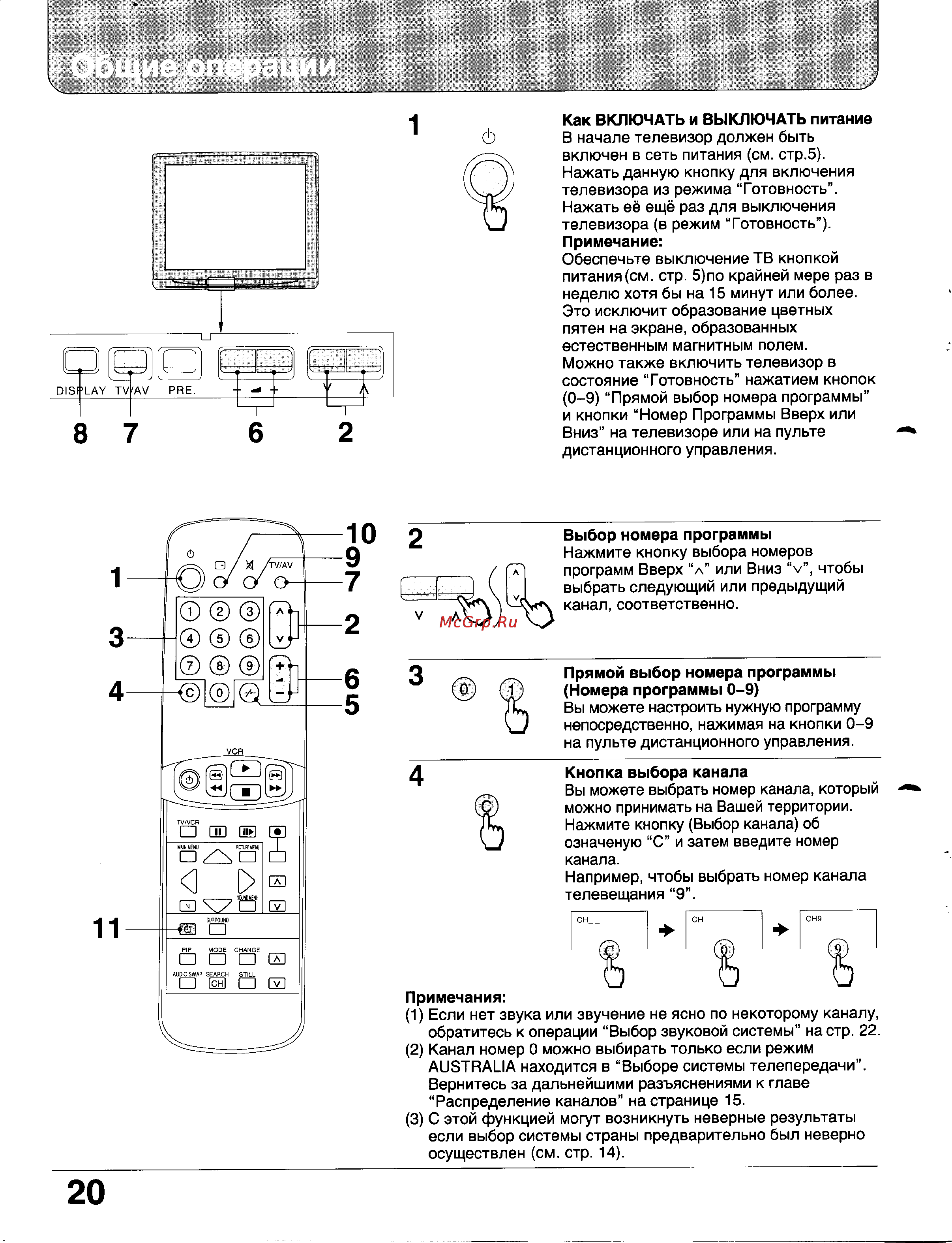 Panasonic TC-29GF15R [20/37] Общие операции