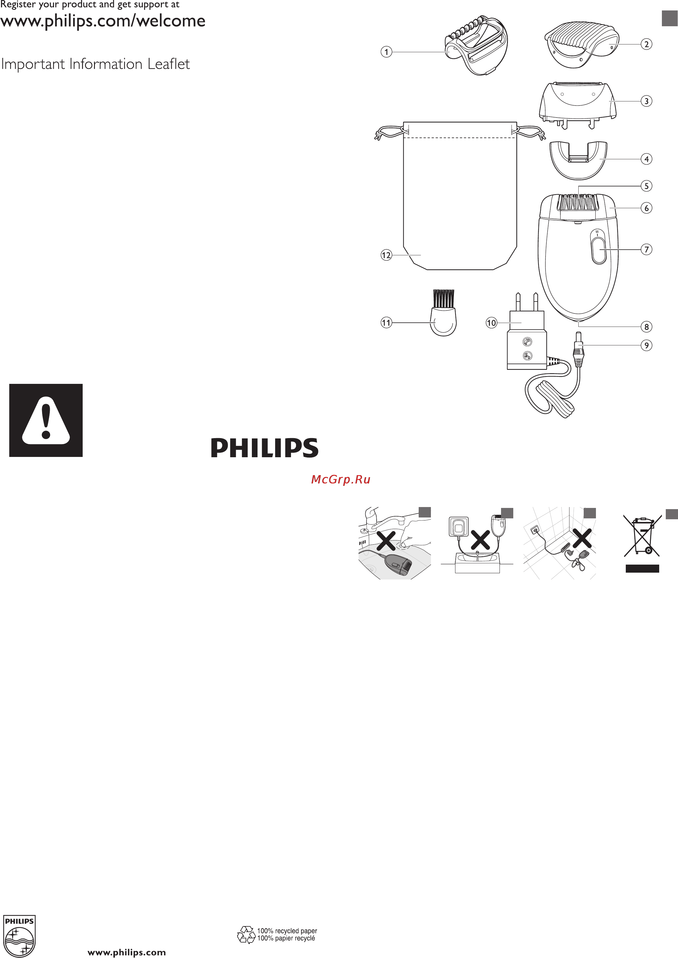 Philips HP 6422 Руководство пользователя онлайн