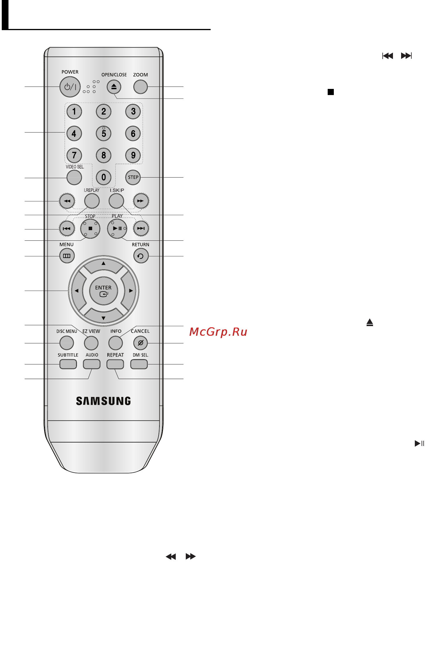 Samsung DVD-HD860 [8/36] Знакомство с пультом дистанционного управления