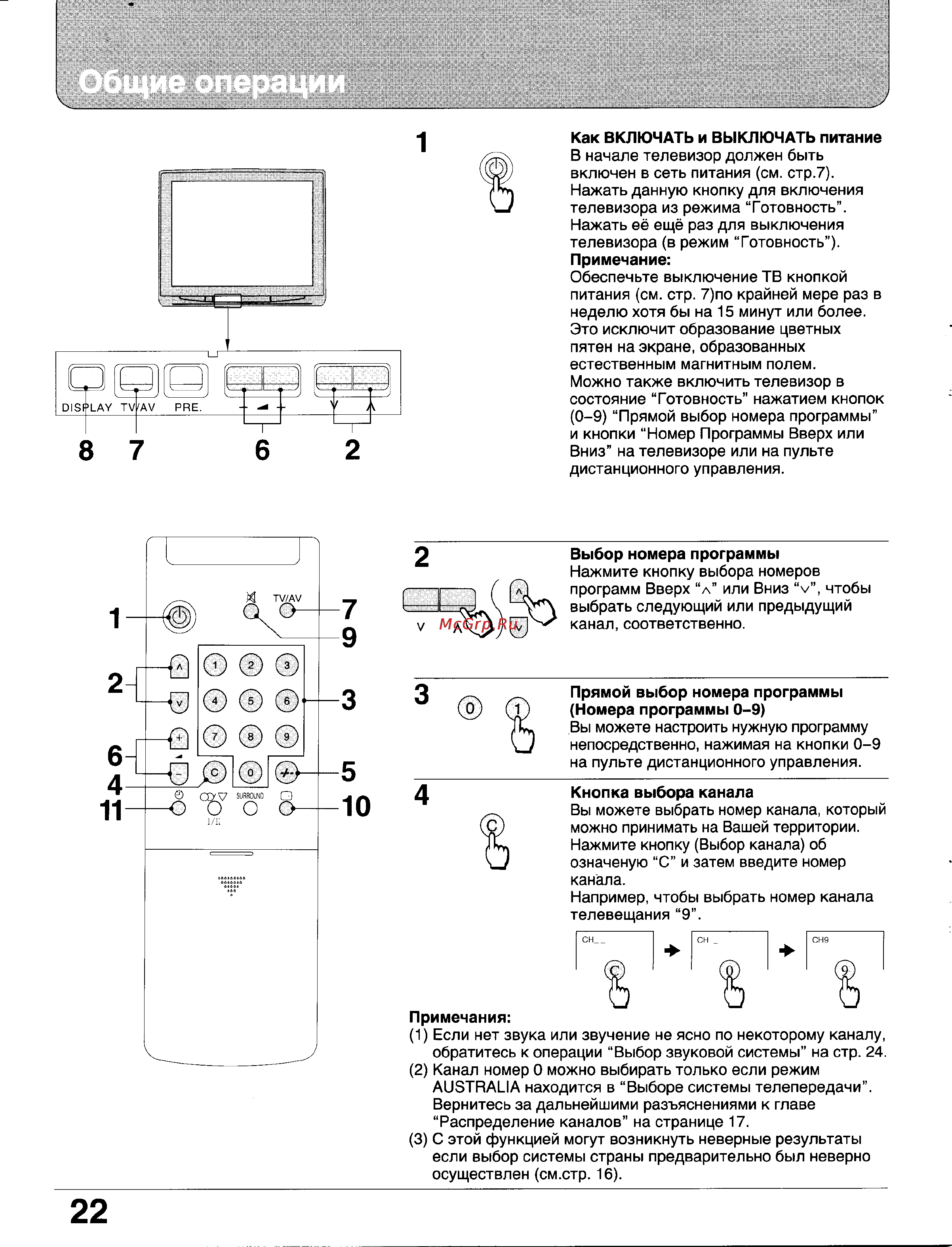 Panasonic TC-29GF10R [22/41] Общие операции