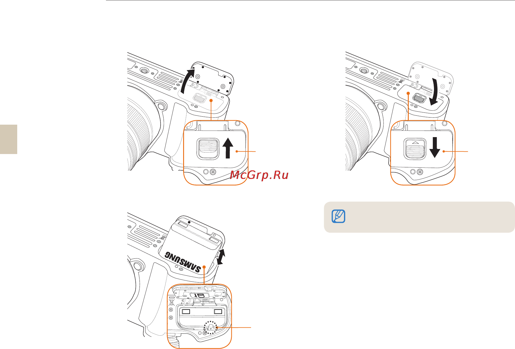 Samsung NX10 18-55 Black [19/125] Установка батареи
