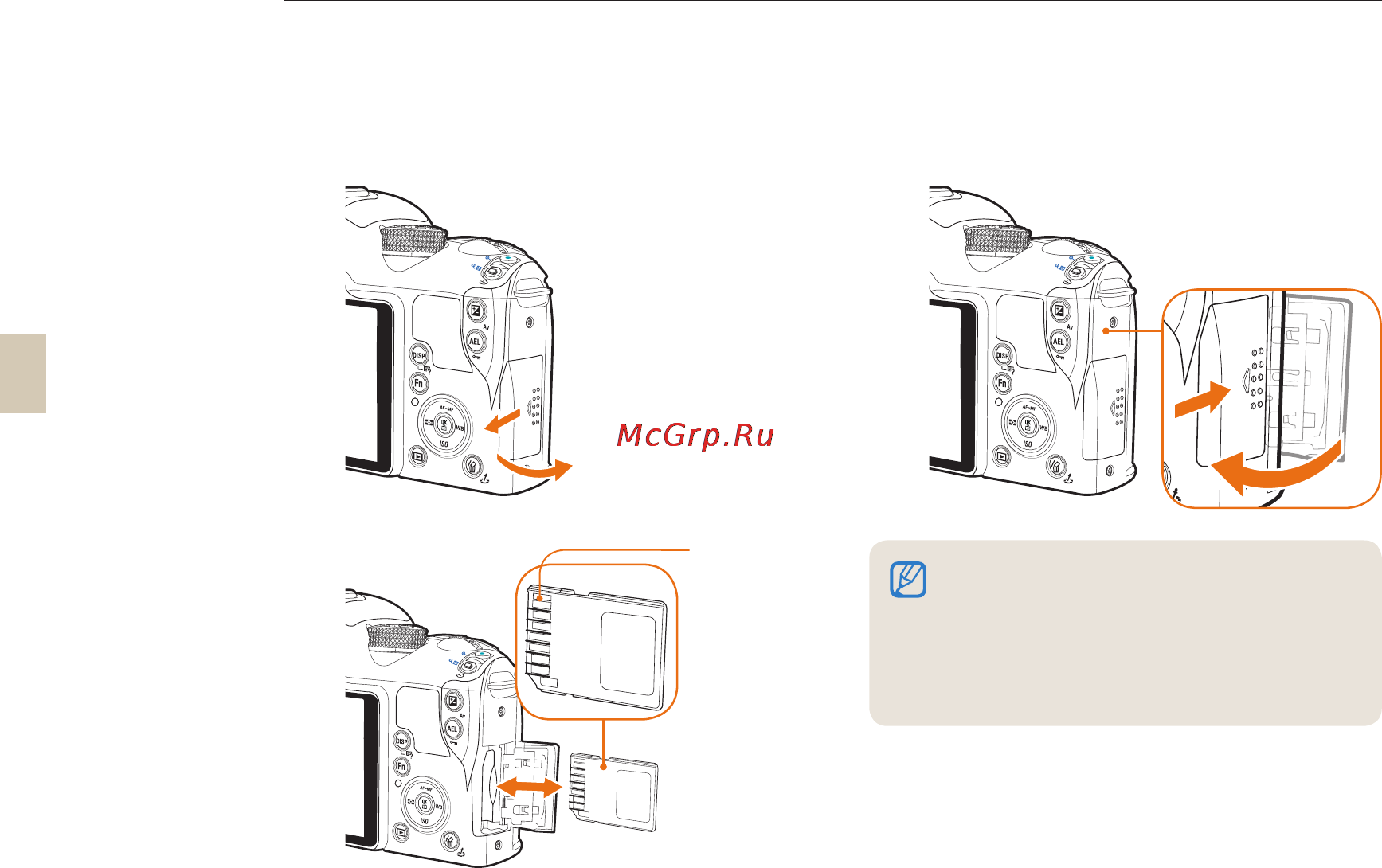 Samsung NX10 18-55 Black [20/125] Установка карты памяти