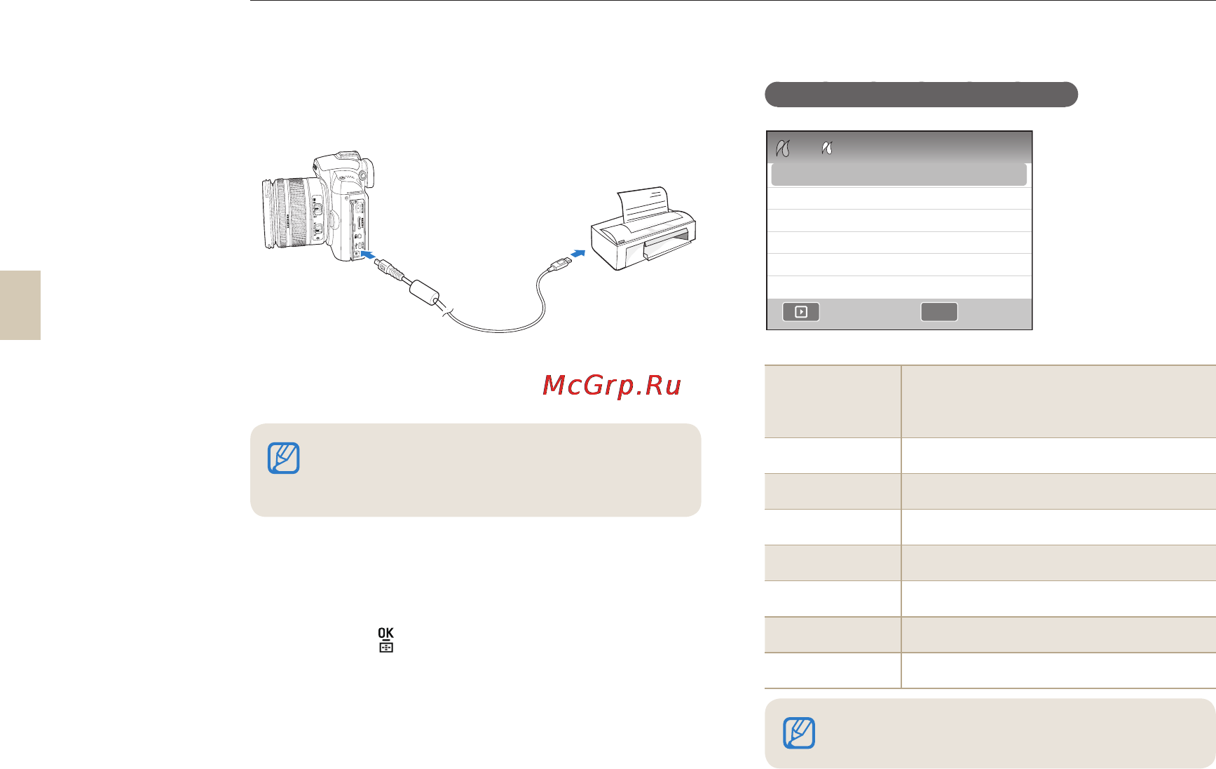 Samsung NX10 18-55 Black [99/125] Печать снимков на фотопринтере pictbridge
