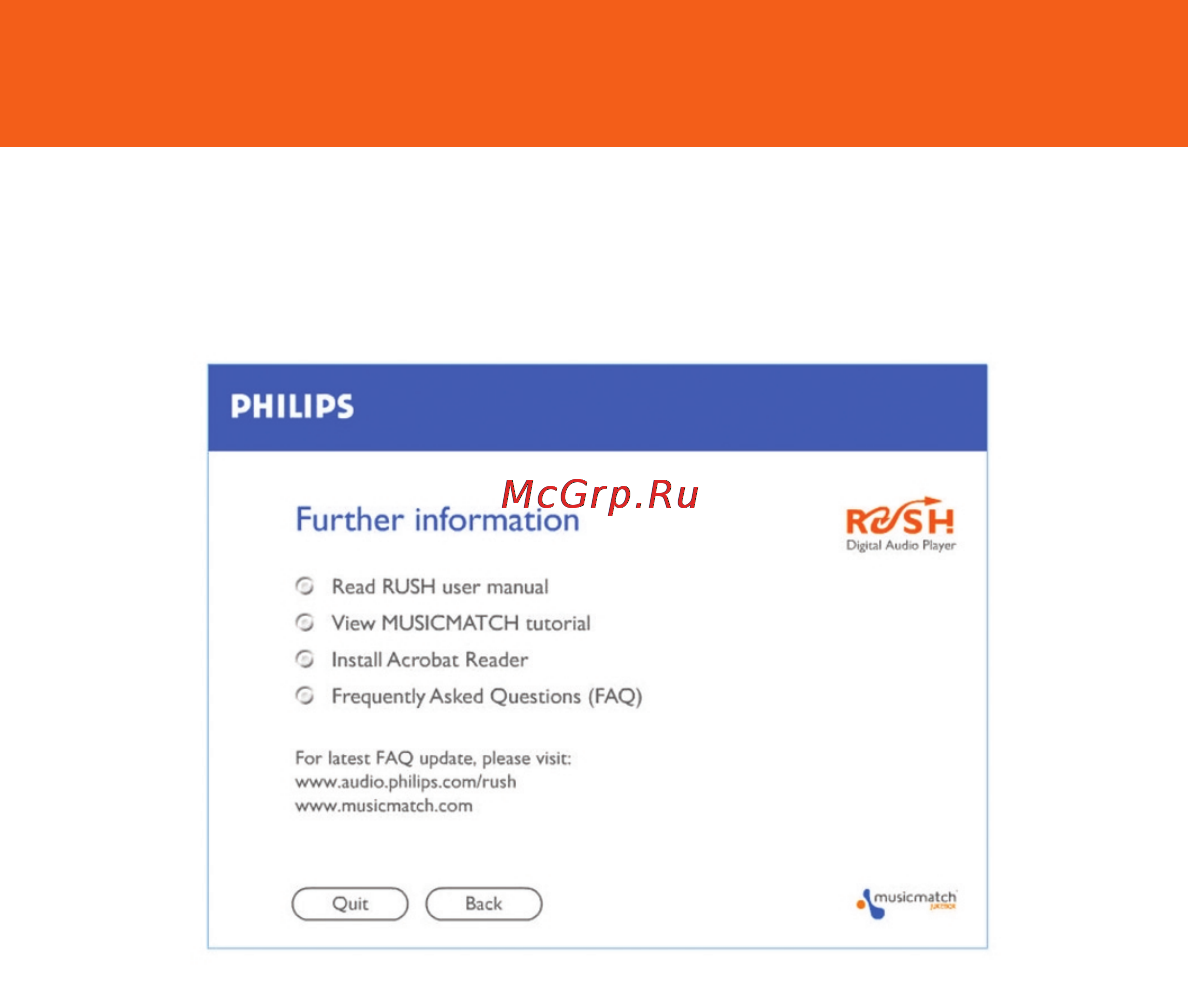Philips SA238 [13/39] Software installation