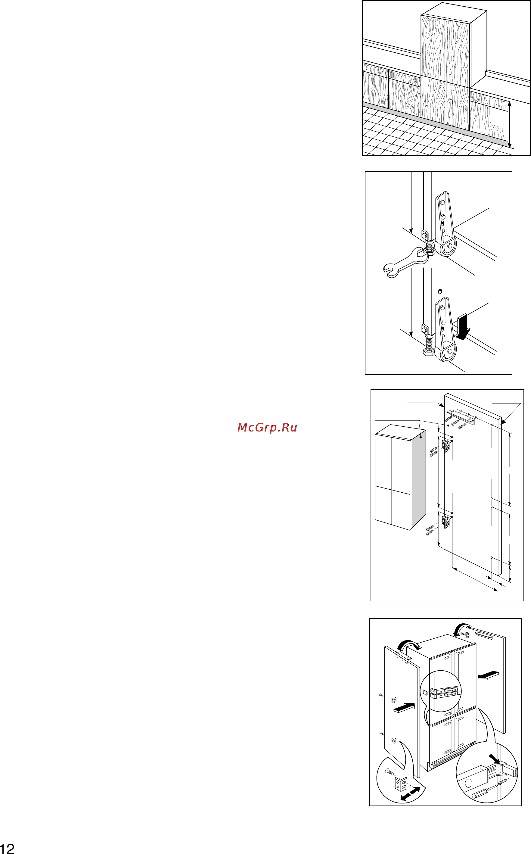 Zanussi ZI 7454 [12/16] Инструкции по встраиванию
