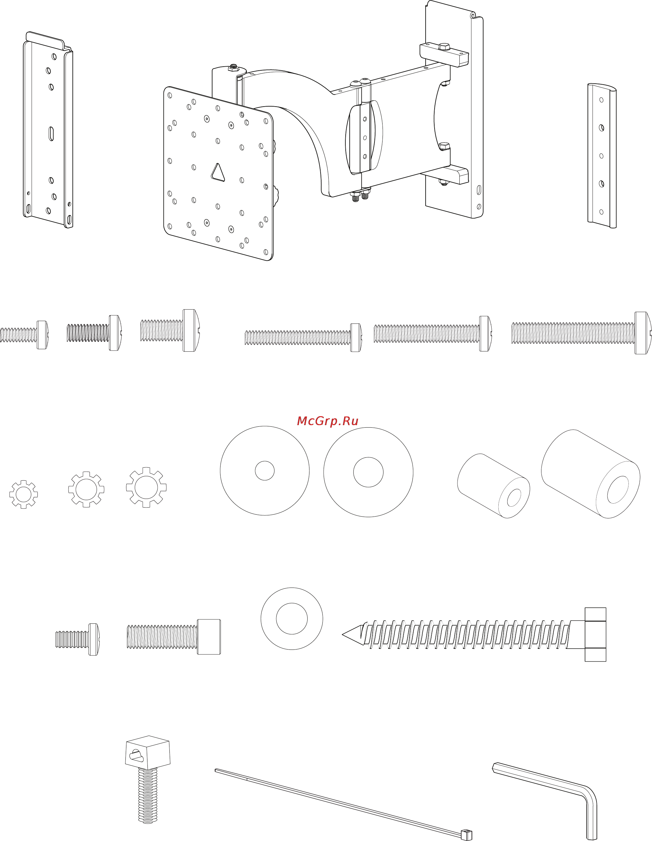 Sanus VM400B Black [5/28] Eps vm400 wall plate