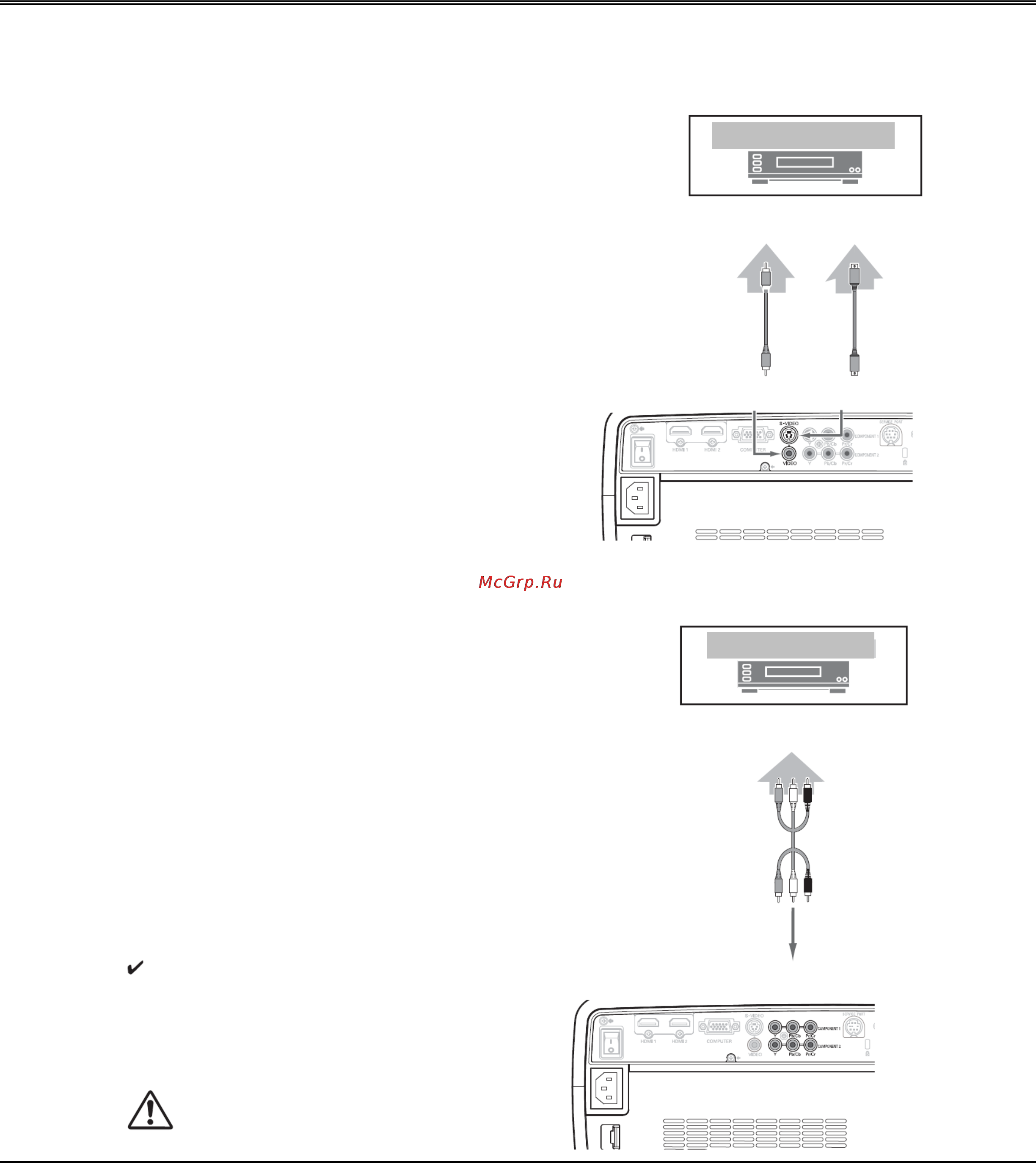 Sanyo PLV-Z800 White [15/60] Подключение видеооборудования video s video