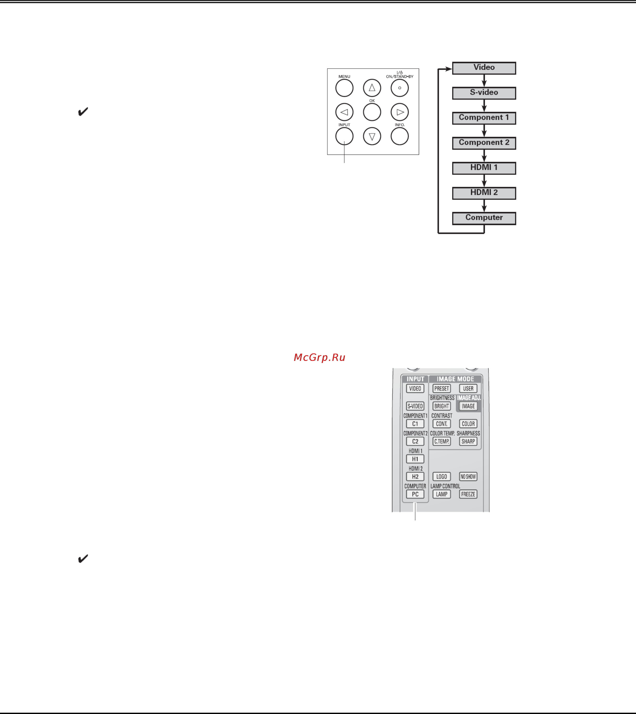 Sanyo PLV-Z800 White [24/60] Вход