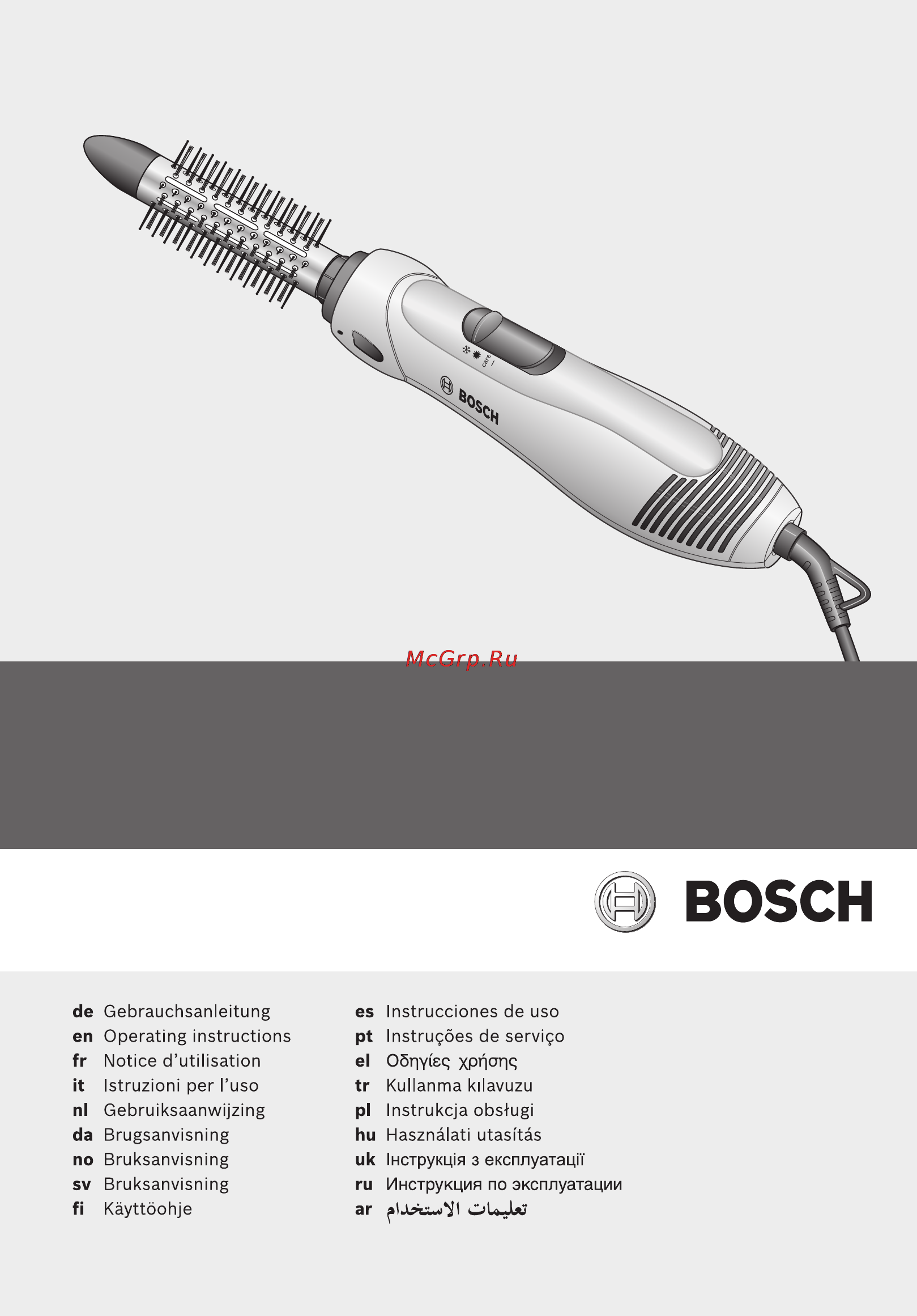 Bosch PHA 2302 Инструкция по эксплуатации онлайн