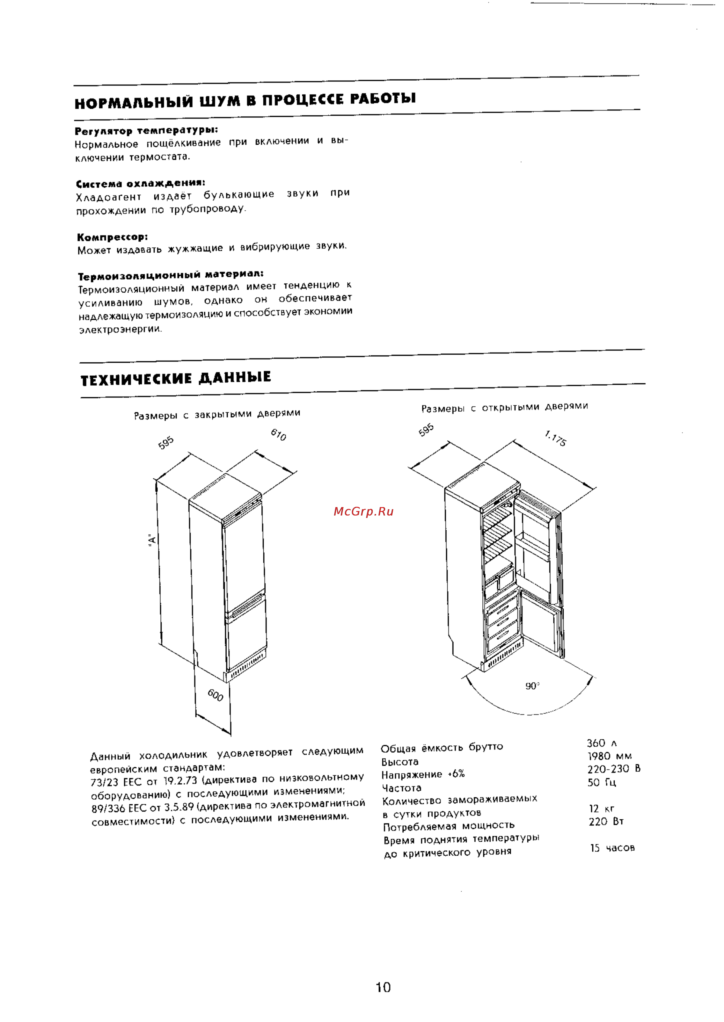 Zanussi ZFK 26/11 RD [10/11] Технические данные