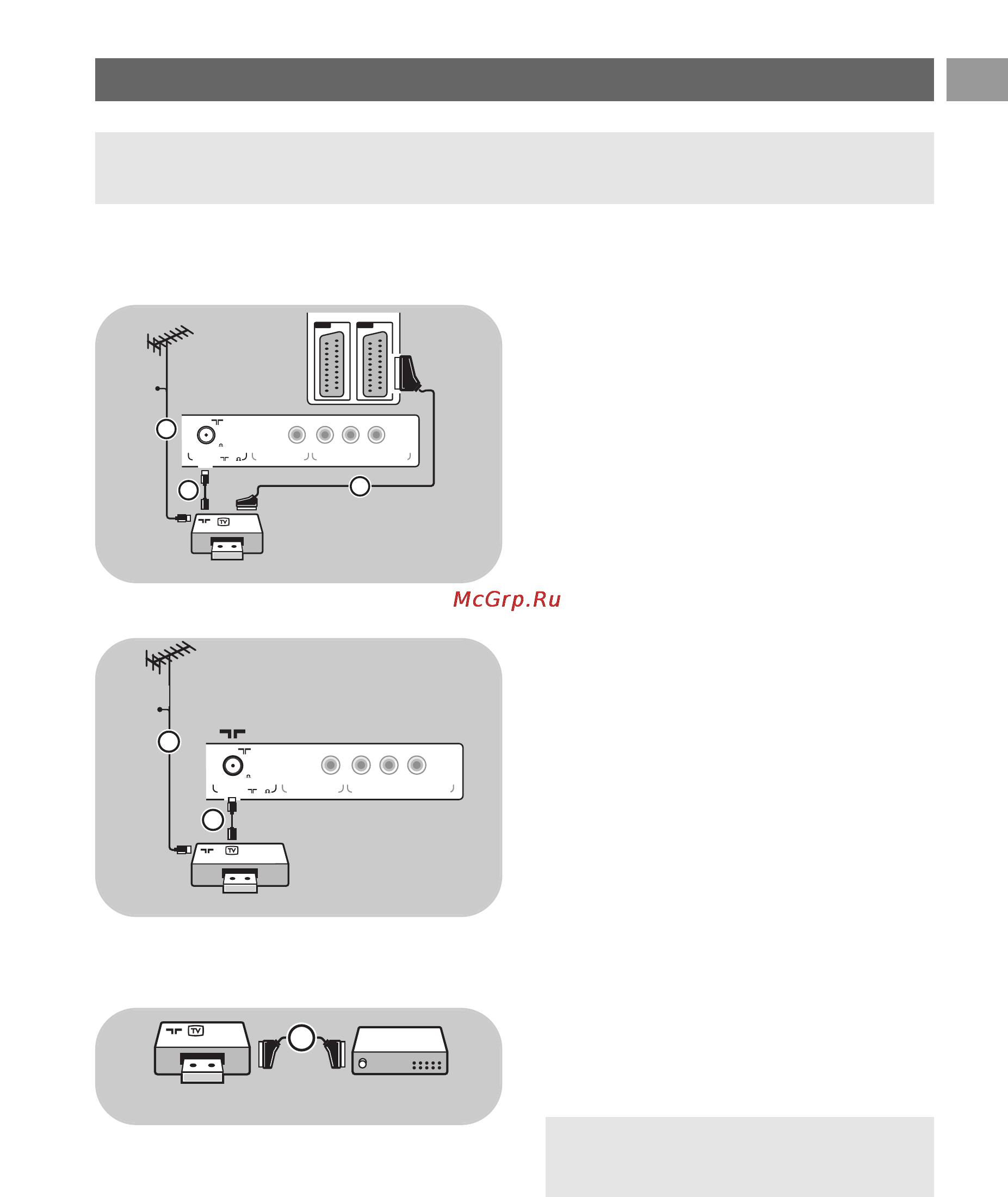 Philips 26PF9531 [37/54] Подключение видеомагнитофона или устройства записи dvd pуc