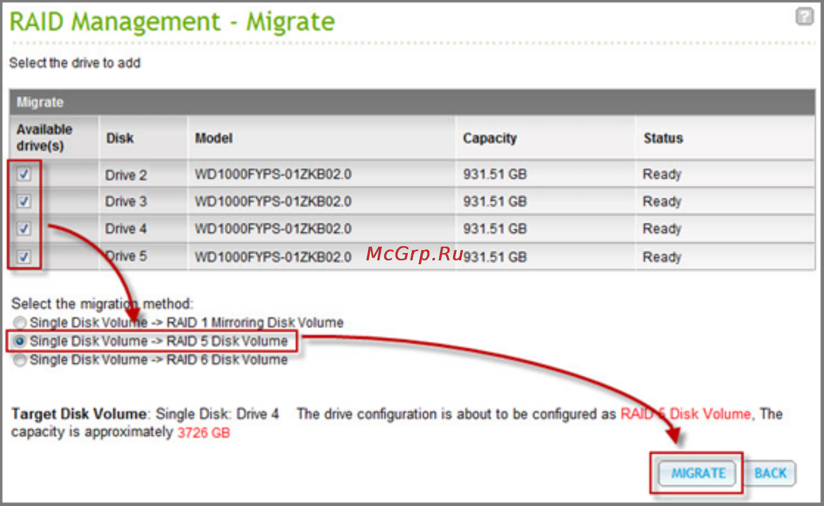 Qnap TS-259 Pro+ [106/729] Raid management migrate