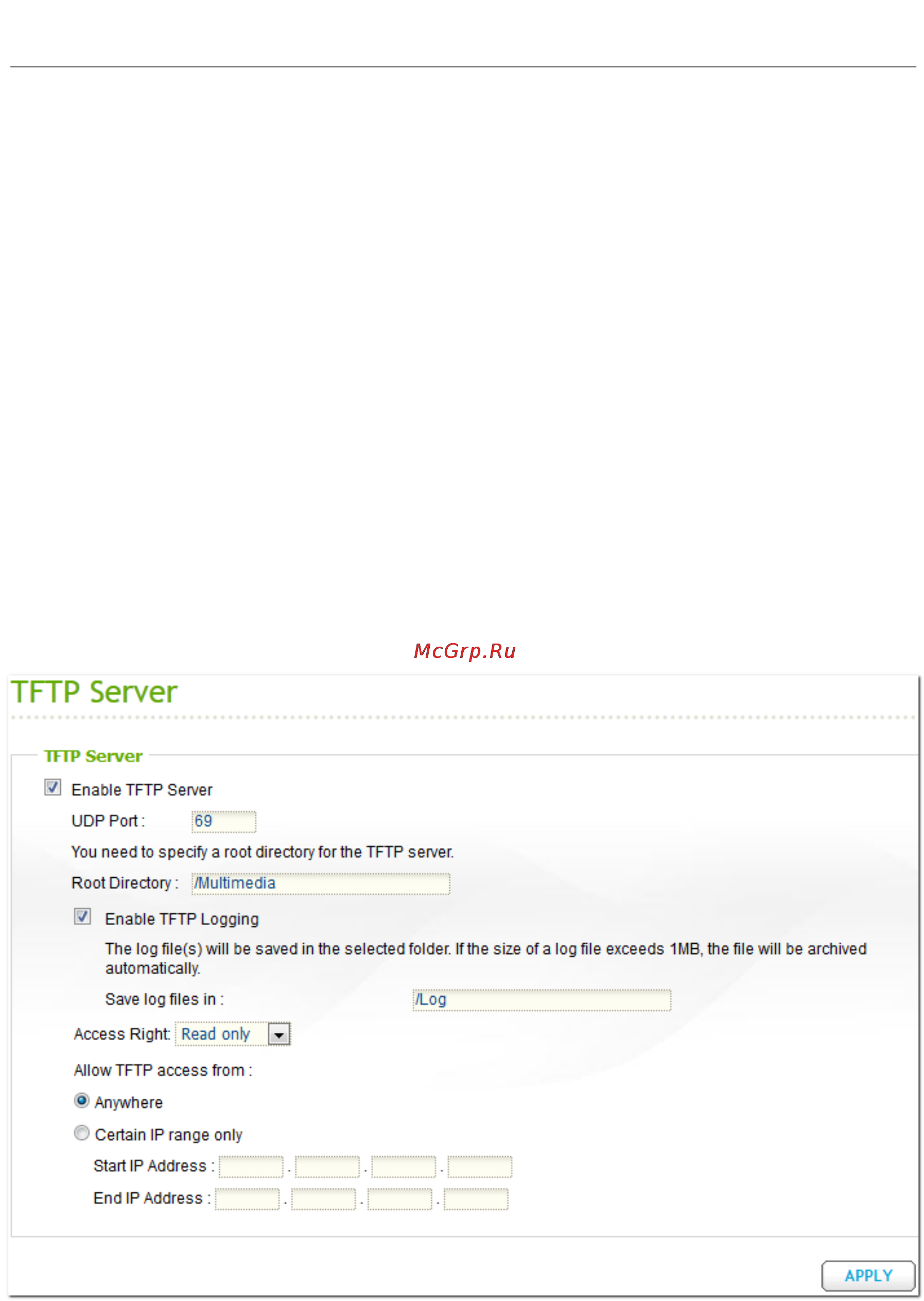 Qnap TS-112 [511/729] Tftp сервер