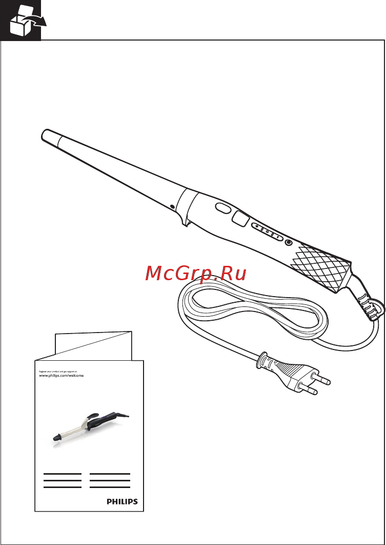 Philips Care CurlControl HP8618/00 White/Black Инструкция по эксплуатации онлайн [2/20] 378841