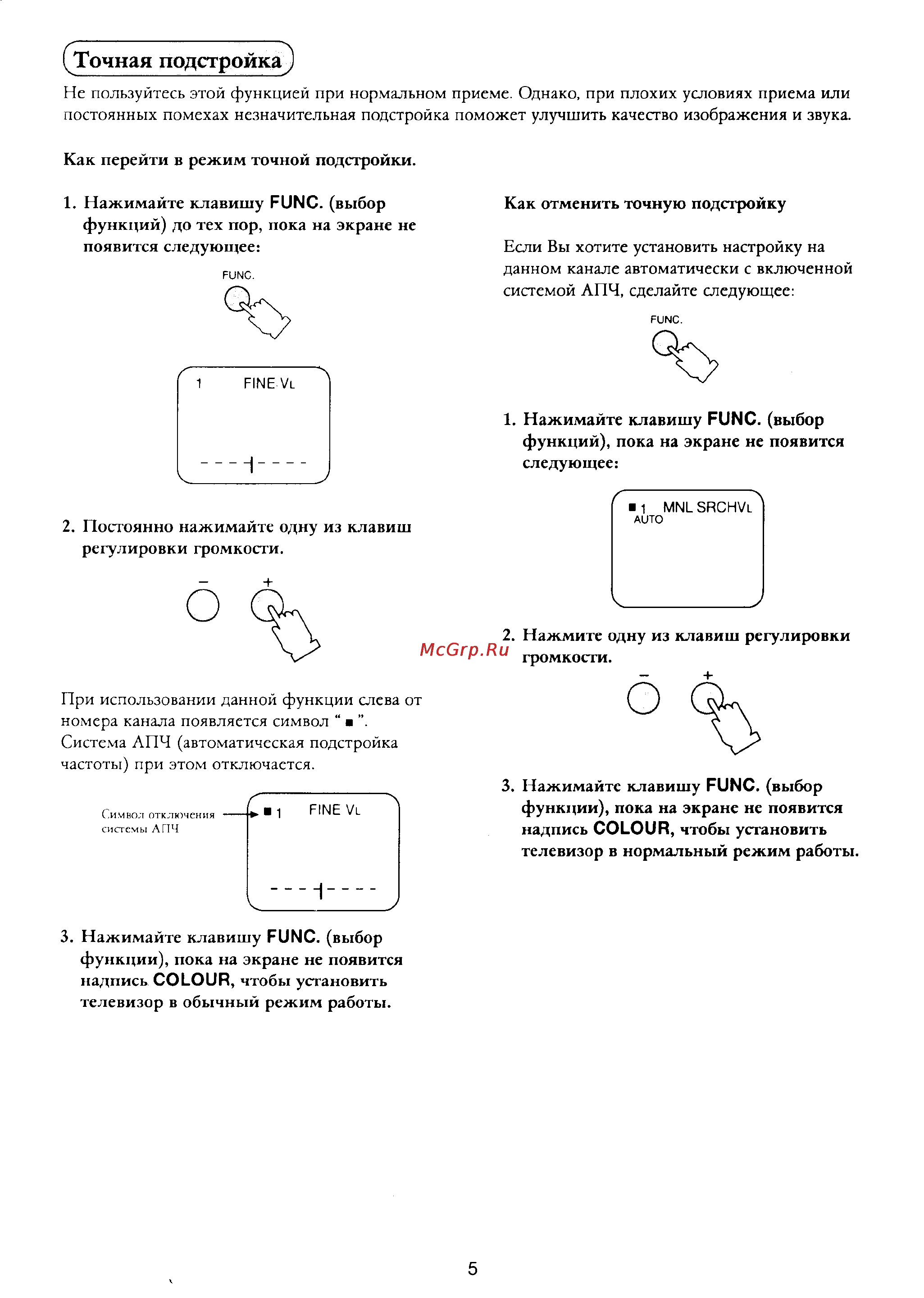 Panasonic TC-21S2A [6/12] Точная подстройка