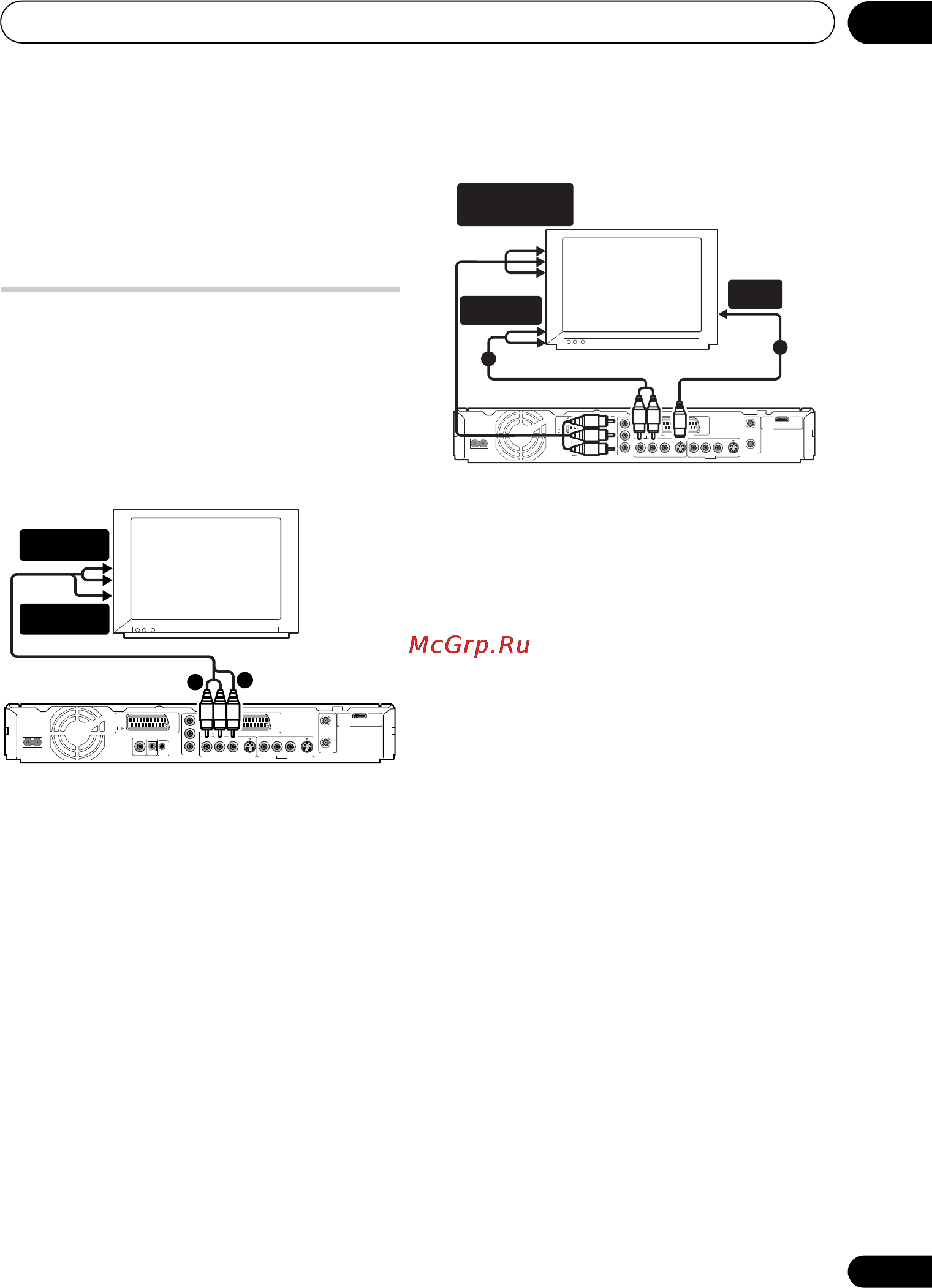 Pioneer DVR-645H-S [17/162] Использование других типов выхода аудио видео