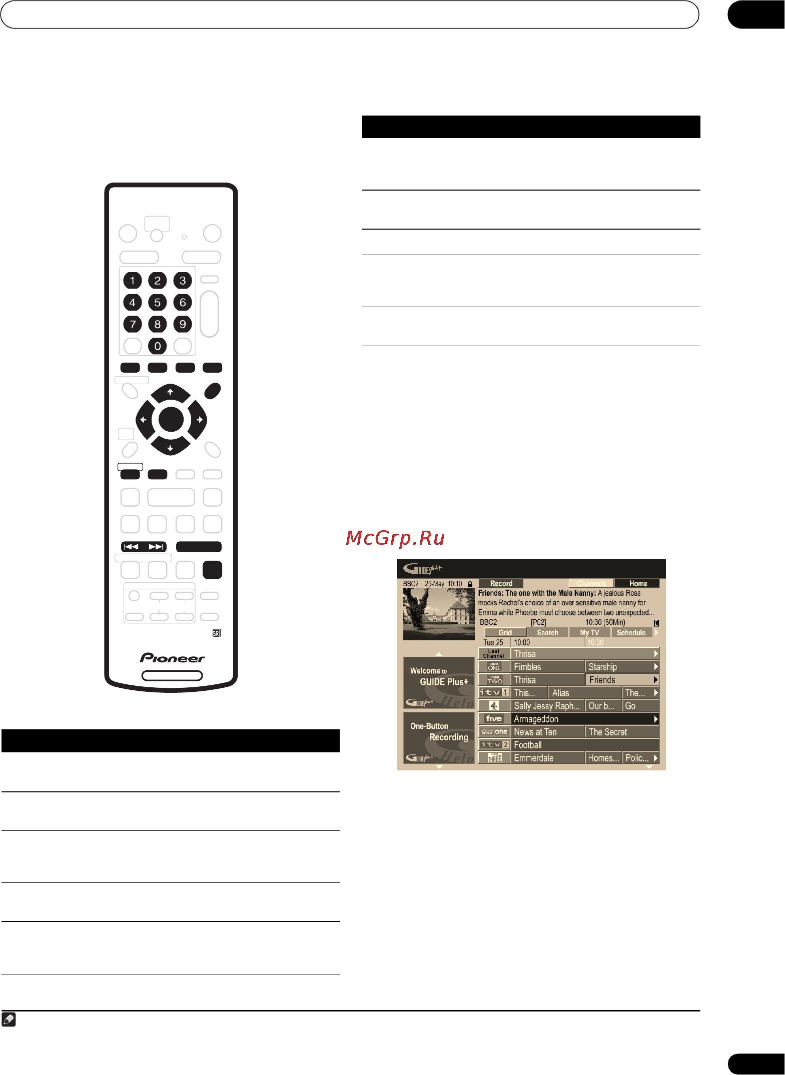 Pioneer DVR-530H-S [39/126] Использование электронной телепрограммы guide plus