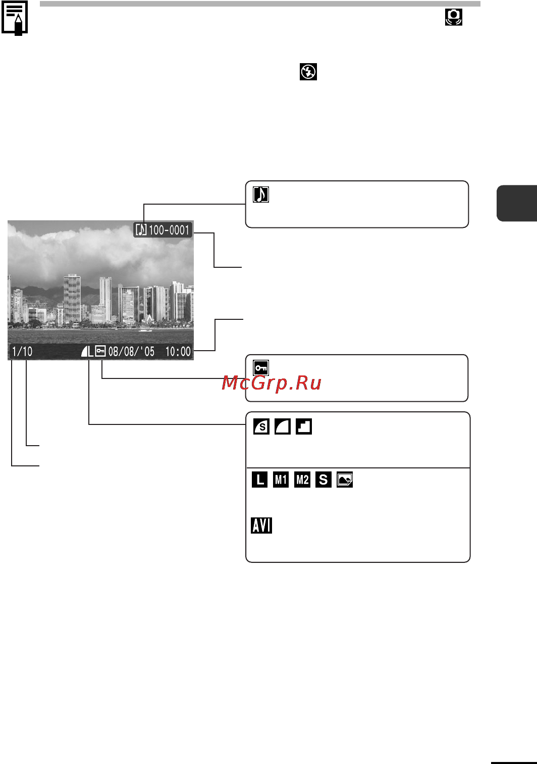 Canon IXUS 55 [21/127] Playback information playback mode