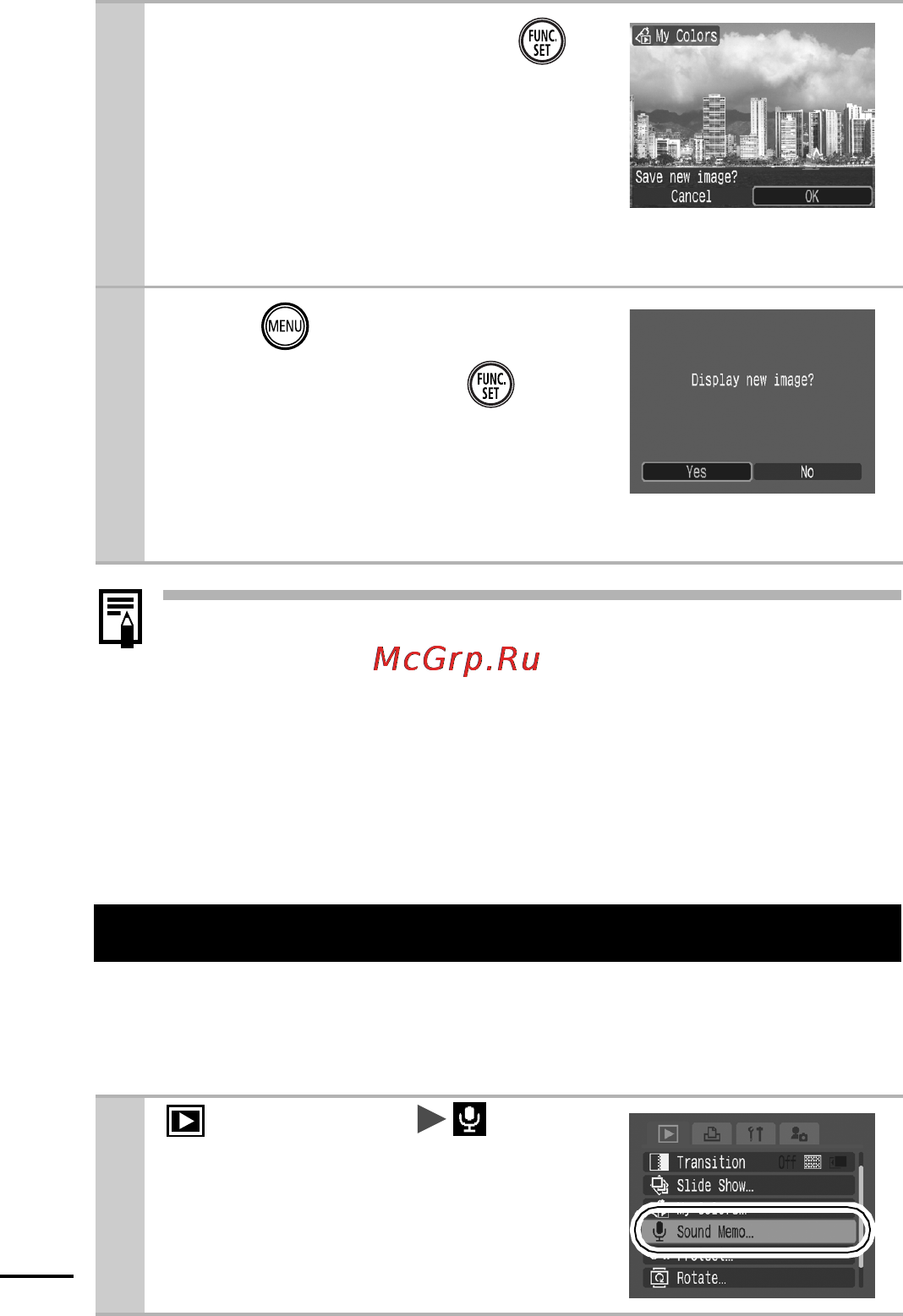 Canon IXUS 60 [80/131] Attaching sound memos to images
