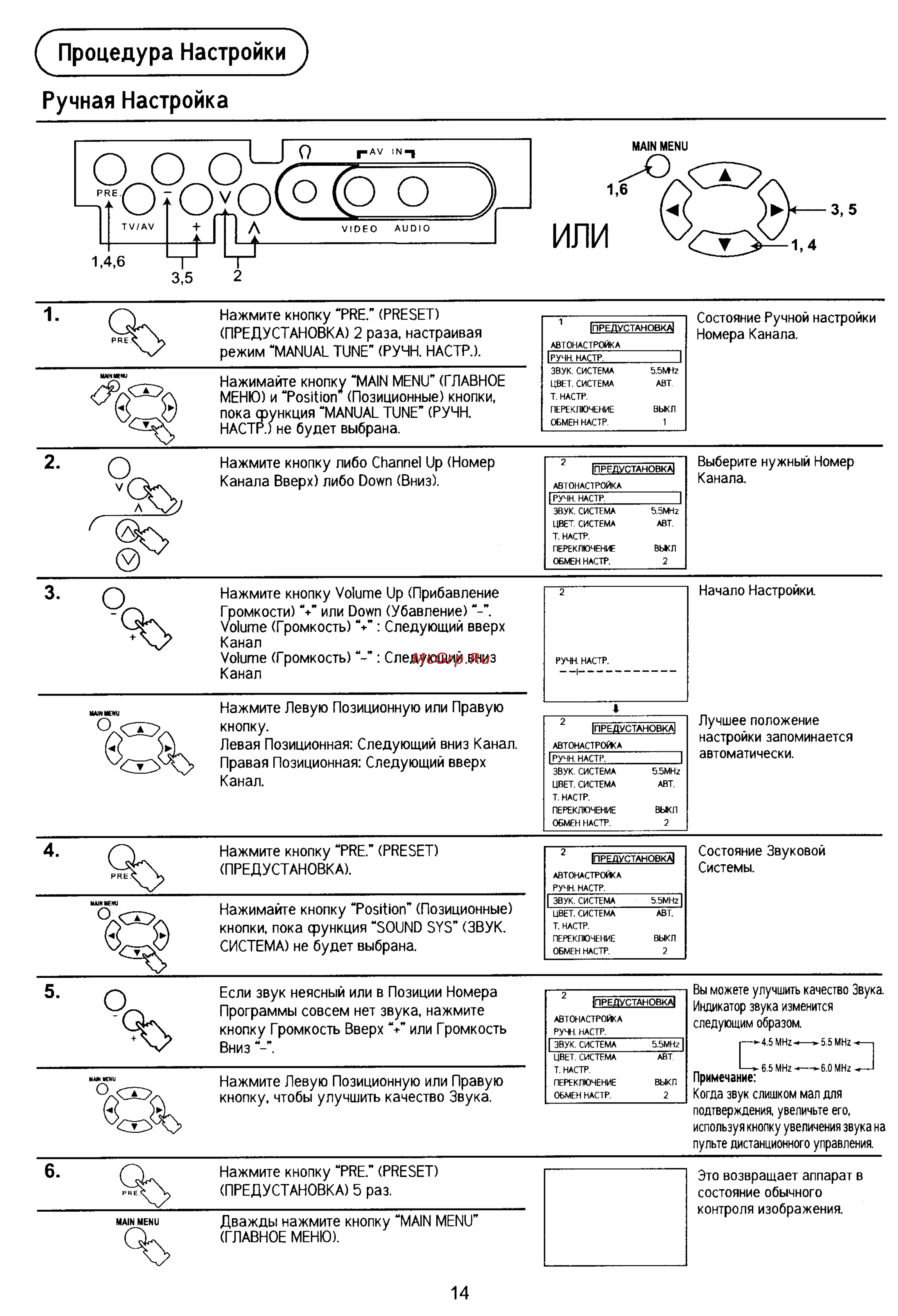 Panasonic TC-21PM30RQ [14/29] Начало настройки
