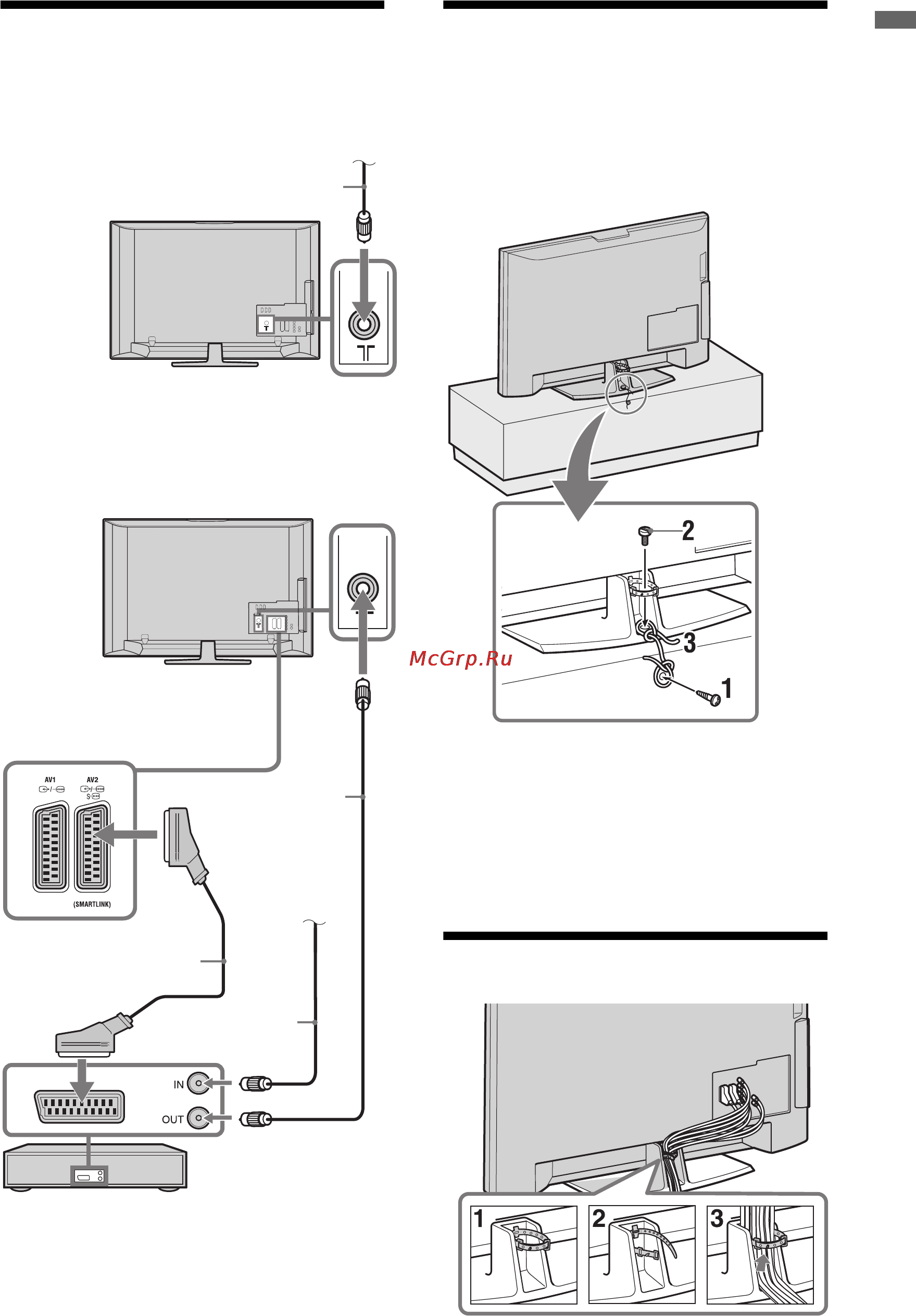 Sony KDL-26V4000 [125/181] Ochrana televízneho prijímača proti prevrhnutiu