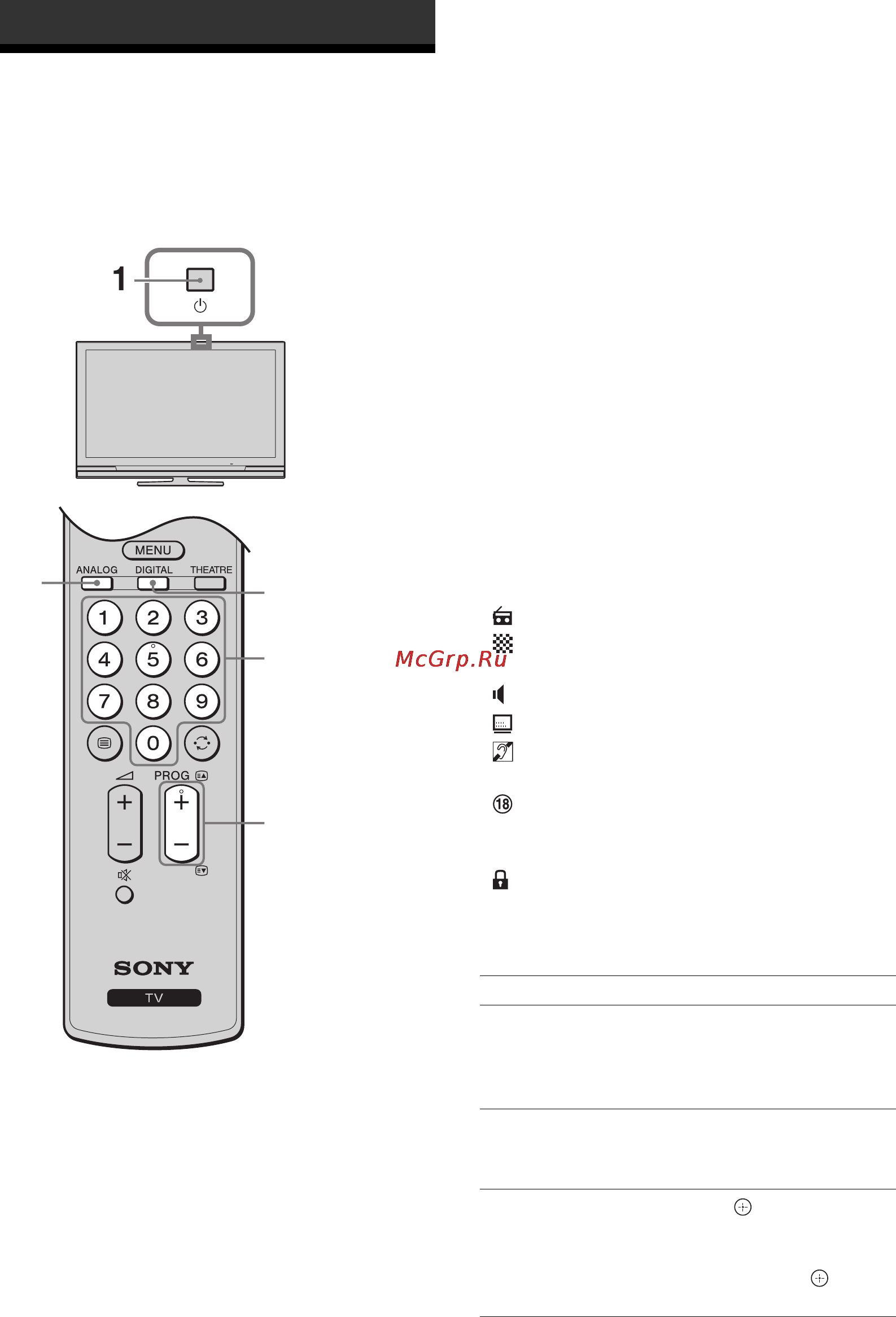 Sony KDL-26U4000 [42/181] Просмотр телевизионных программ