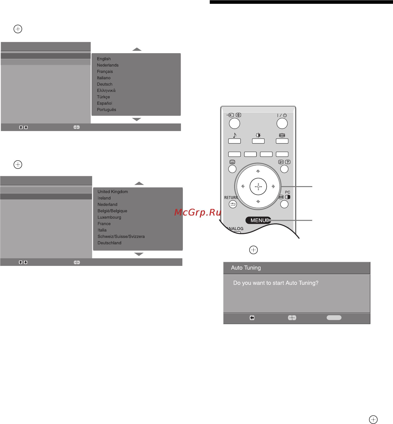 Sony BRAVIA KDL-32U2520 [6/83] When the programme sorting menu appears on the screen follow the steps of programme sorting page 18