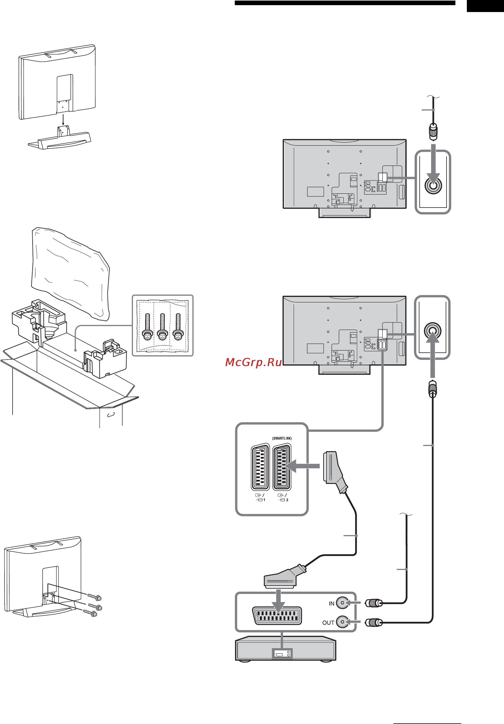 Sony KDL-26T3000 [107/204] Připojení antény videa
