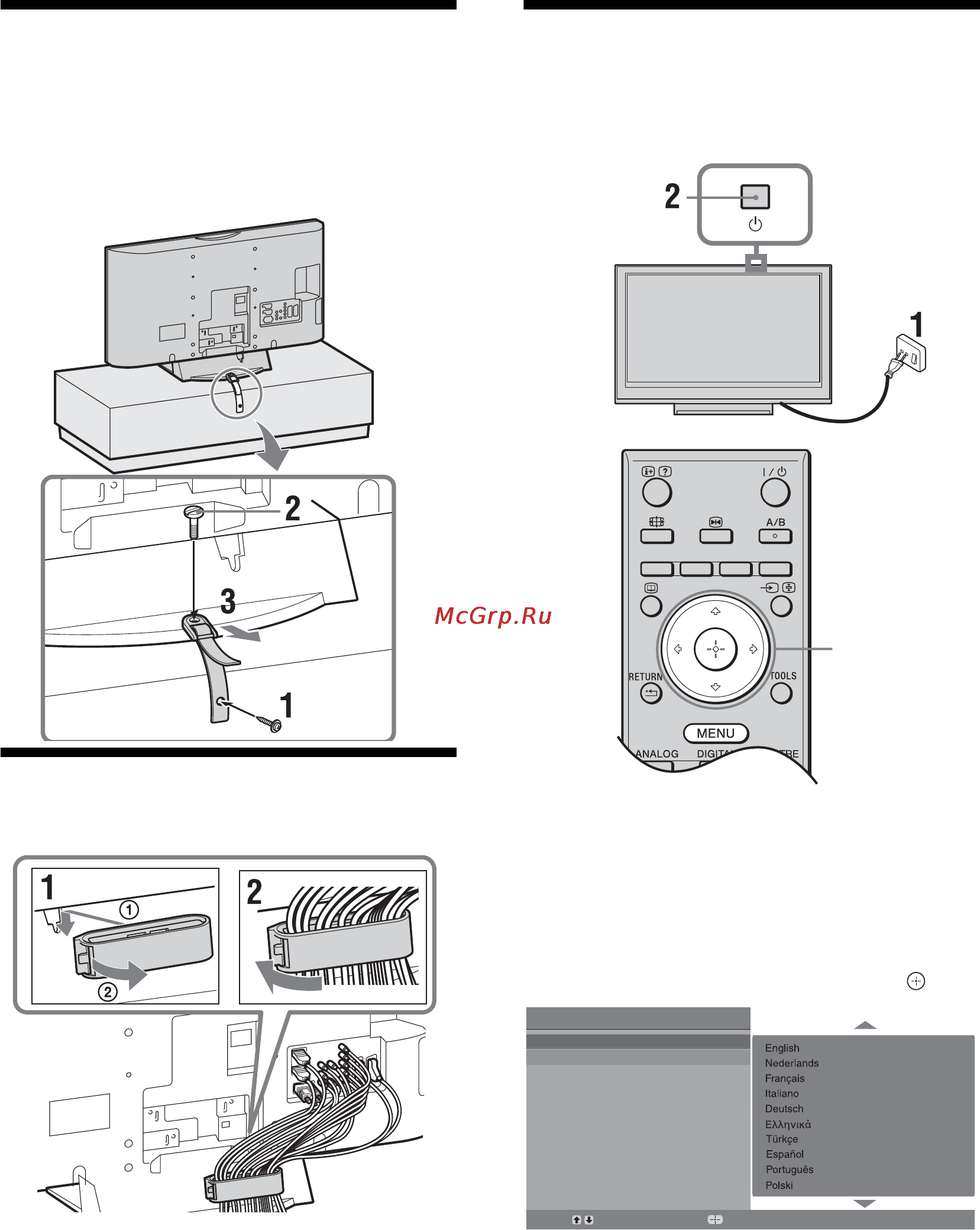 Sony KDL-26T3000 [108/204] Zabezpečení televizoru před převrácením