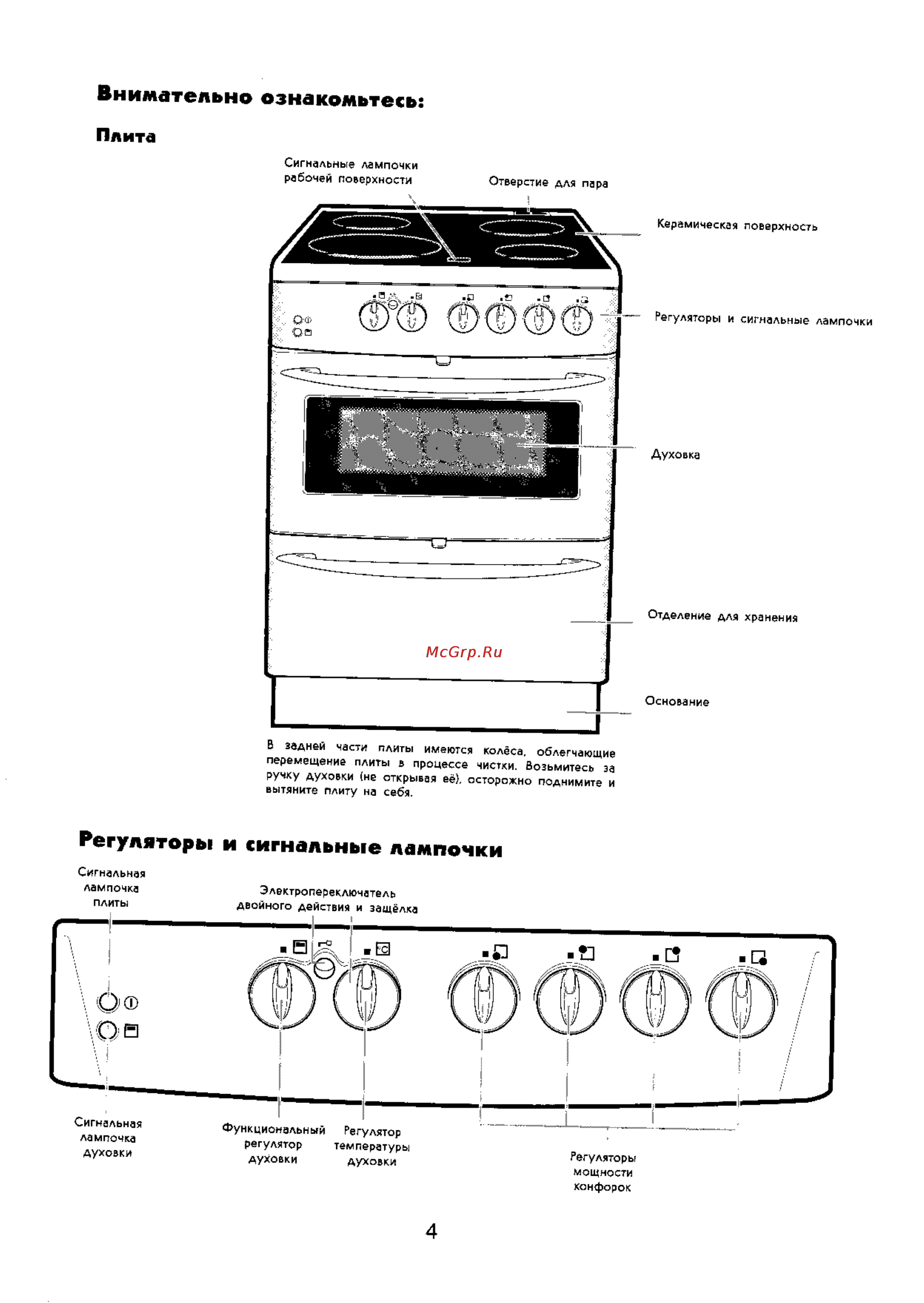 Electrolux EK 6160 [4/16] Регуляторы и сигнальные лампочки