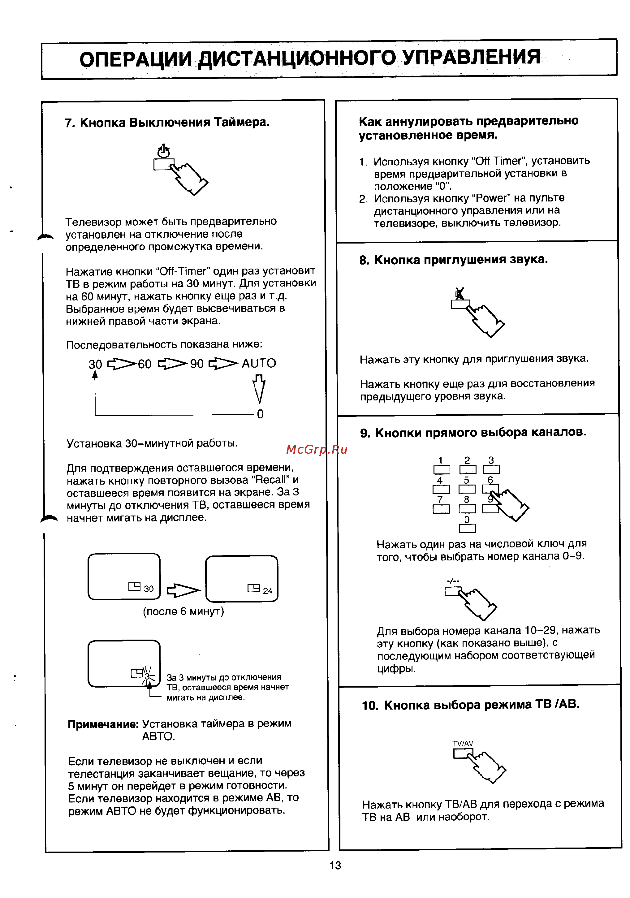 Panasonic TC-21L3R [15/21] Кнопки прямого выбора каналов