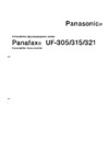 Panasonic UF-305 Инструкция по эксплуатации
