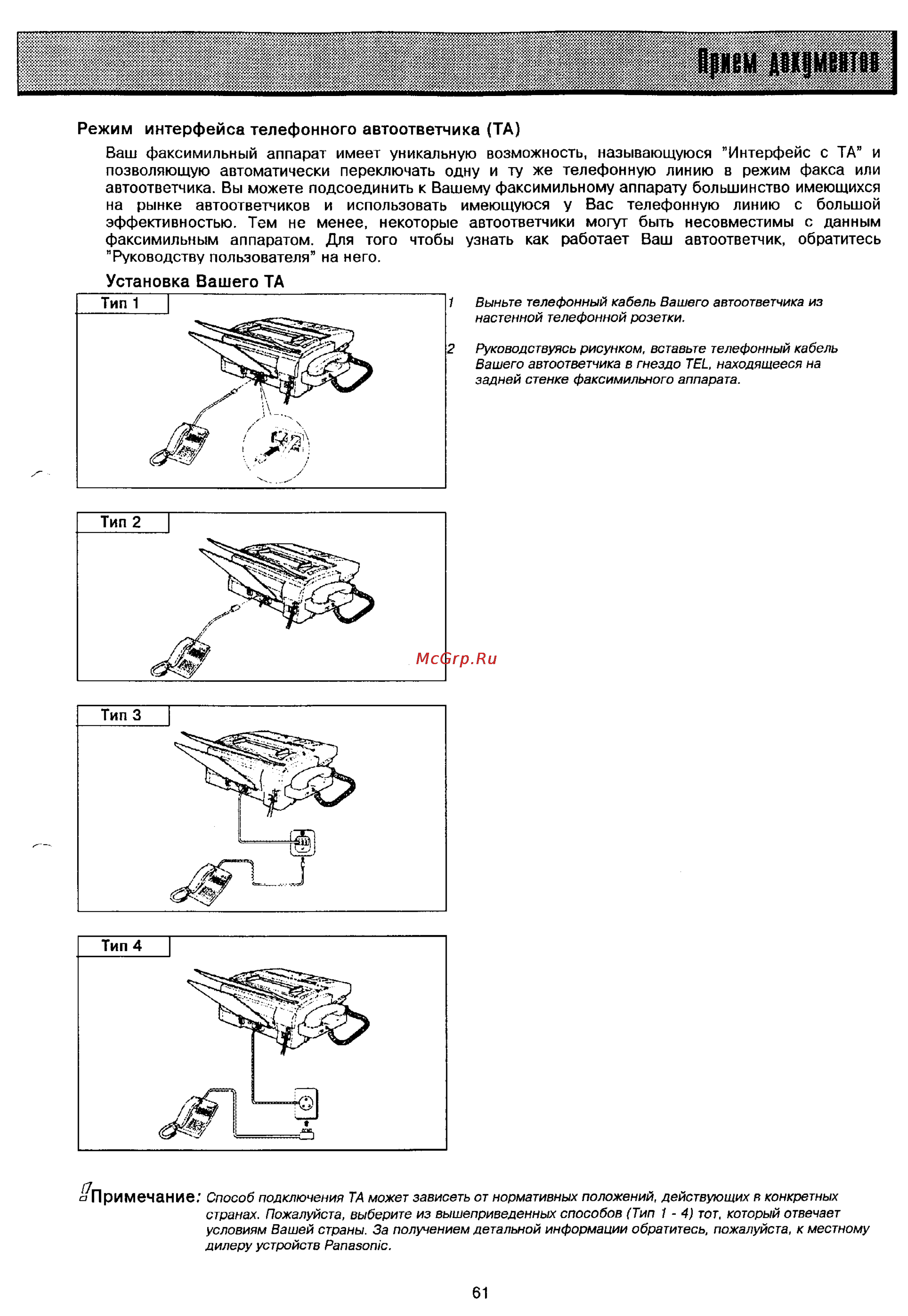 Panasonic UF-321 [60/117] Примечание