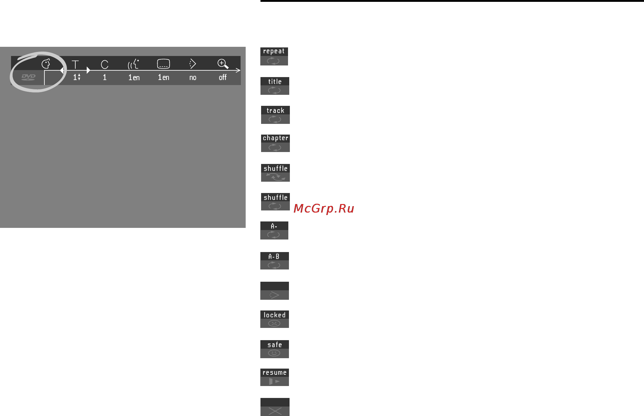 Yamaha DVD-S510 [13/36] Temporary feedback field icons