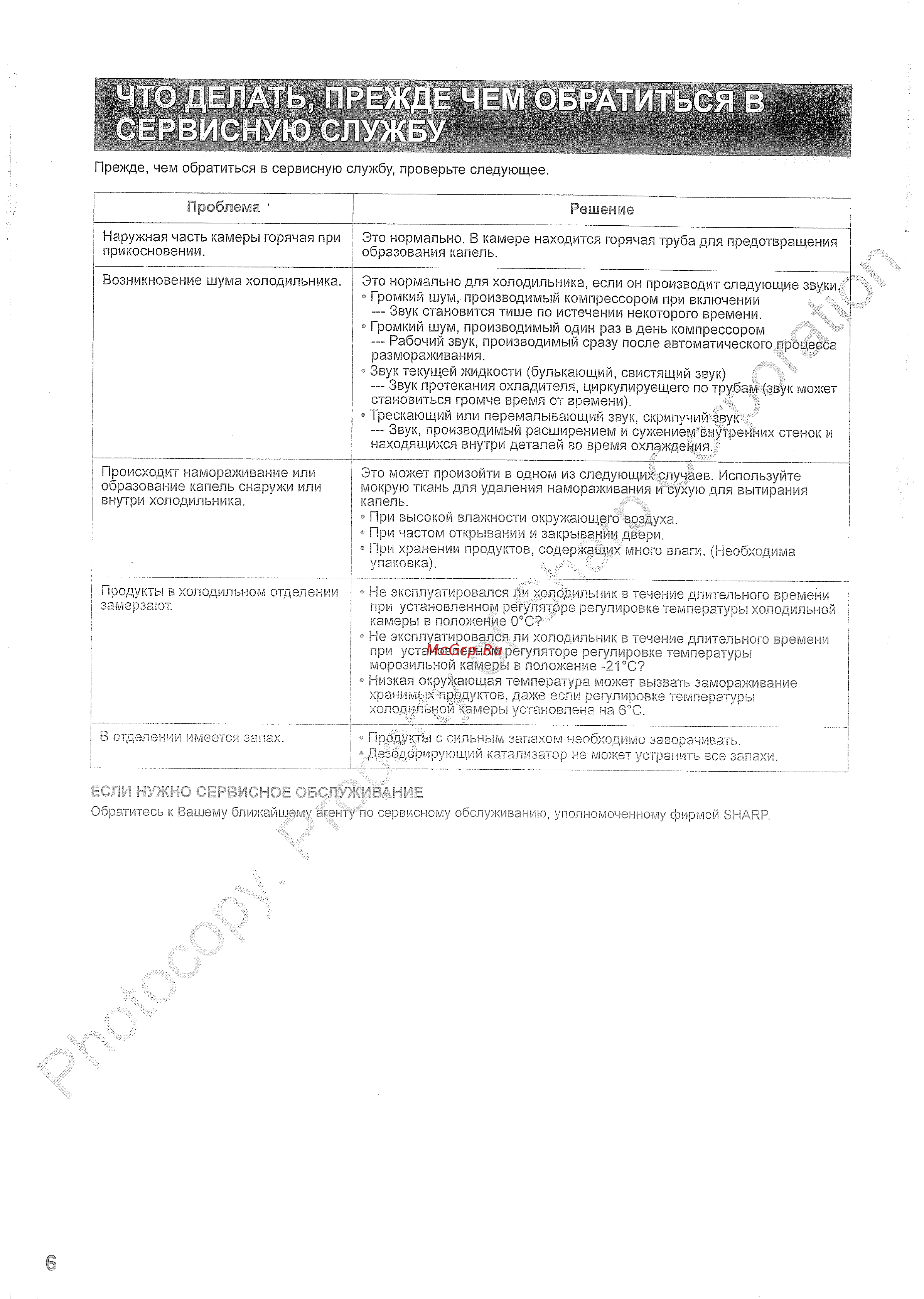 Sharp SJ-PT561R-B [6/6] Проблема решение