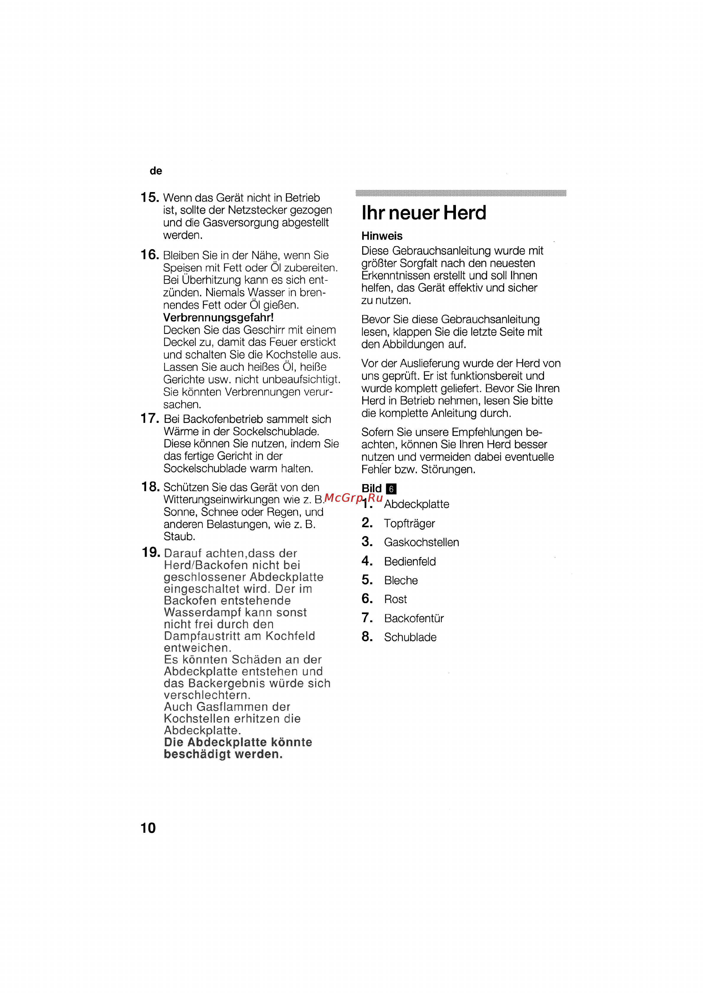 Bosch HSG 142 E EU [10/124] Ihr neuer herd