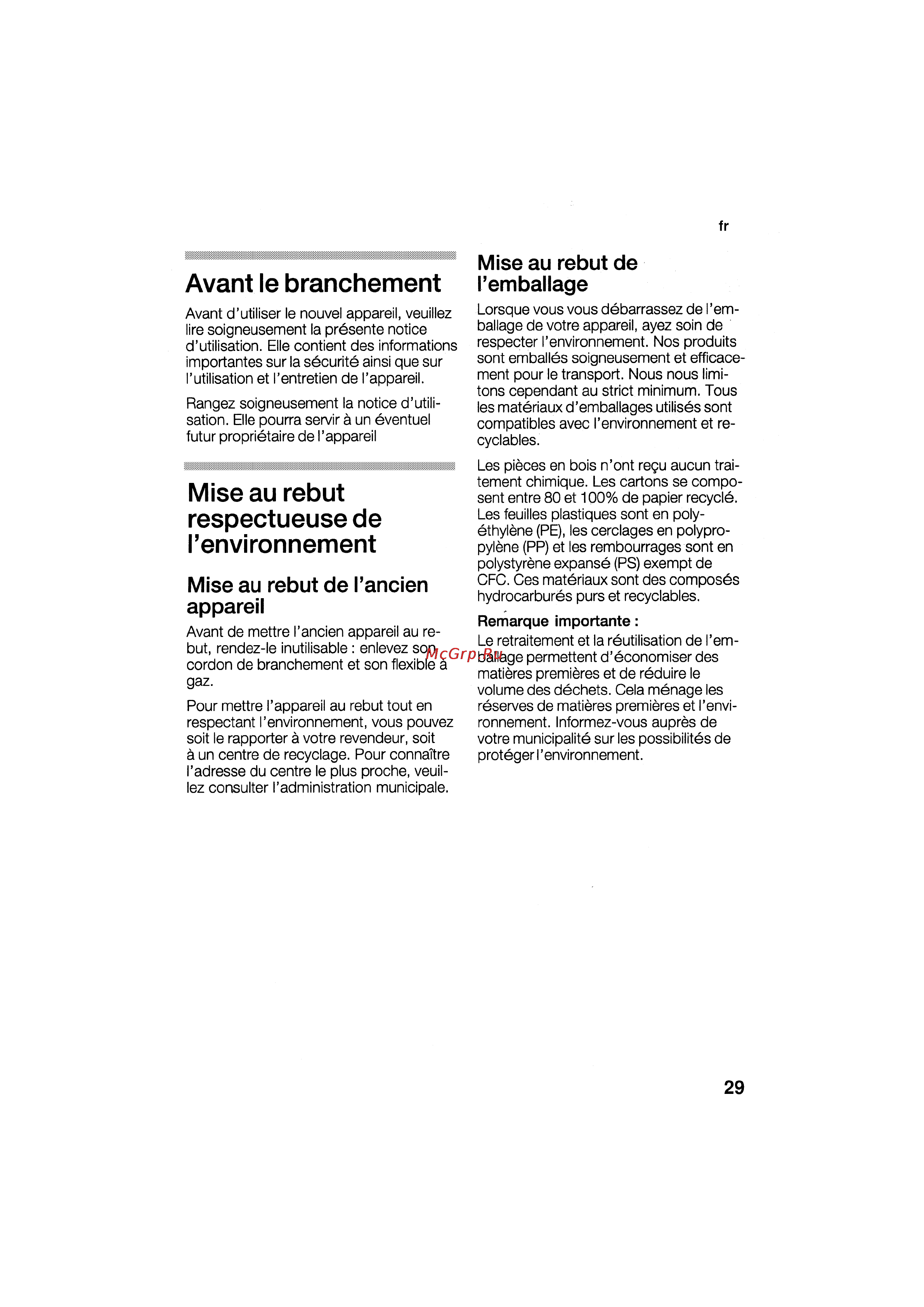 Bosch HSG 142 E EU [29/124] Avant le branchement