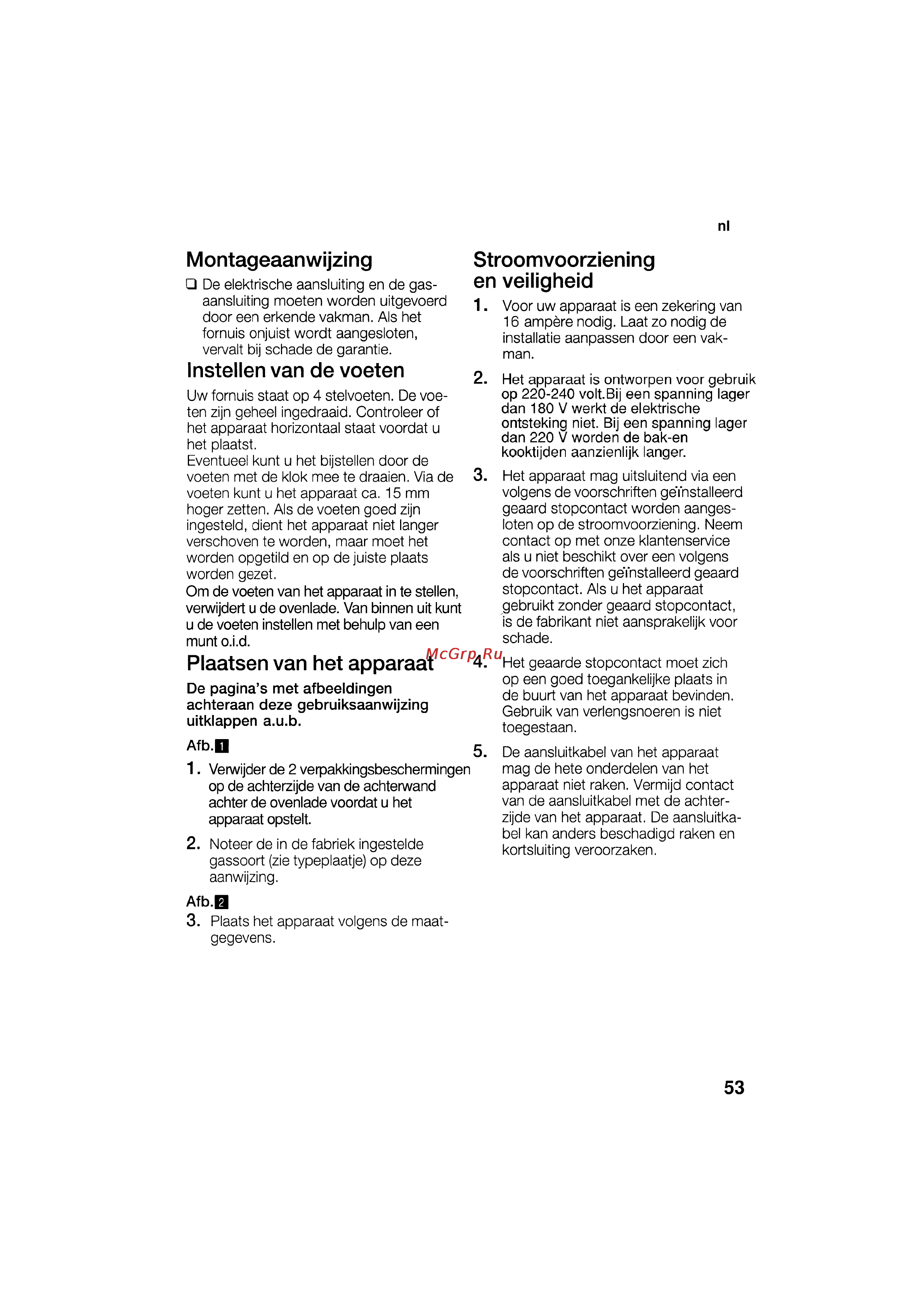 Bosch HSG 142 E EU [53/124] Instellen van de voeten
