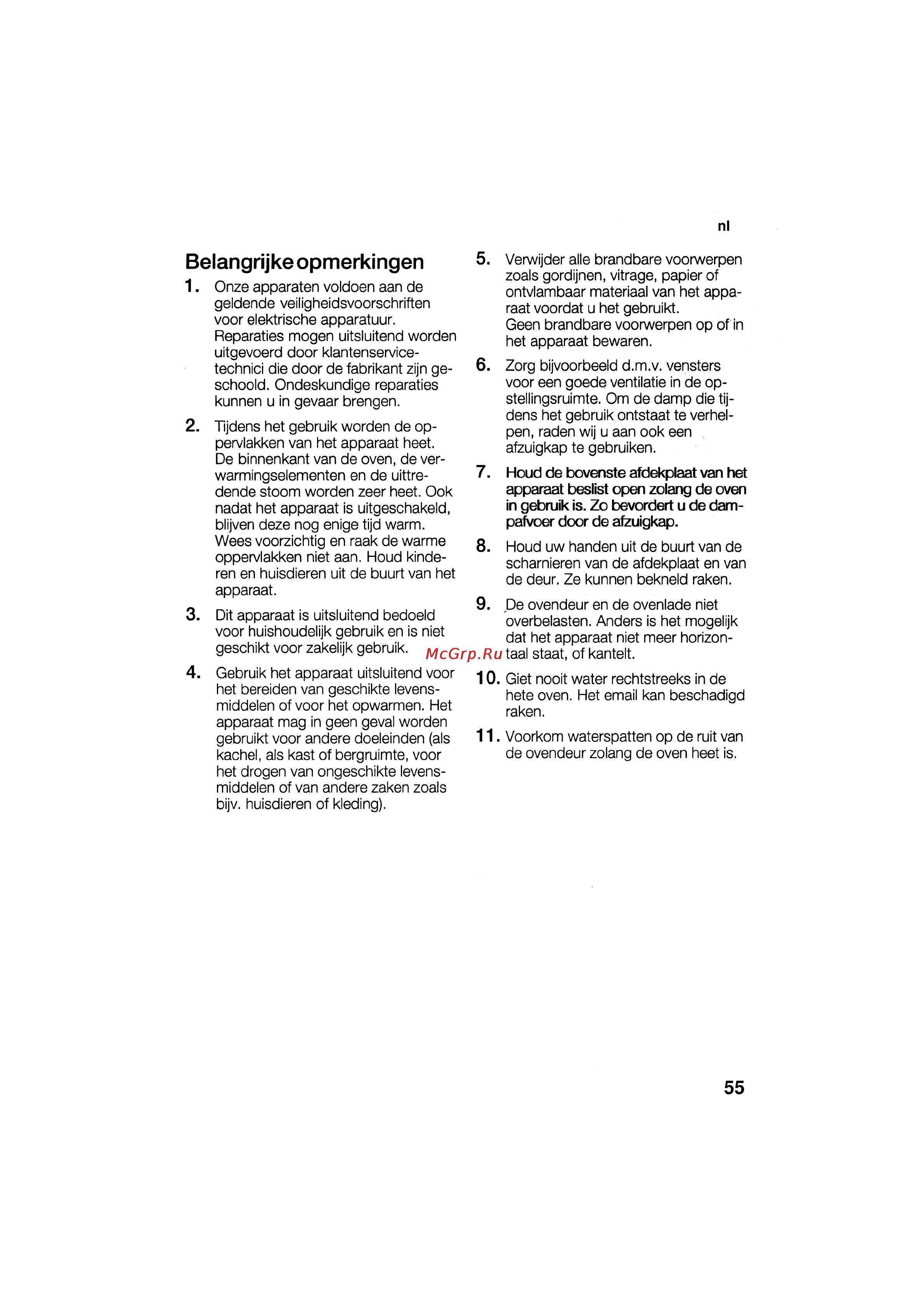 Bosch HSG 142 E EU [55/124] Belangrijkeopmerkingen