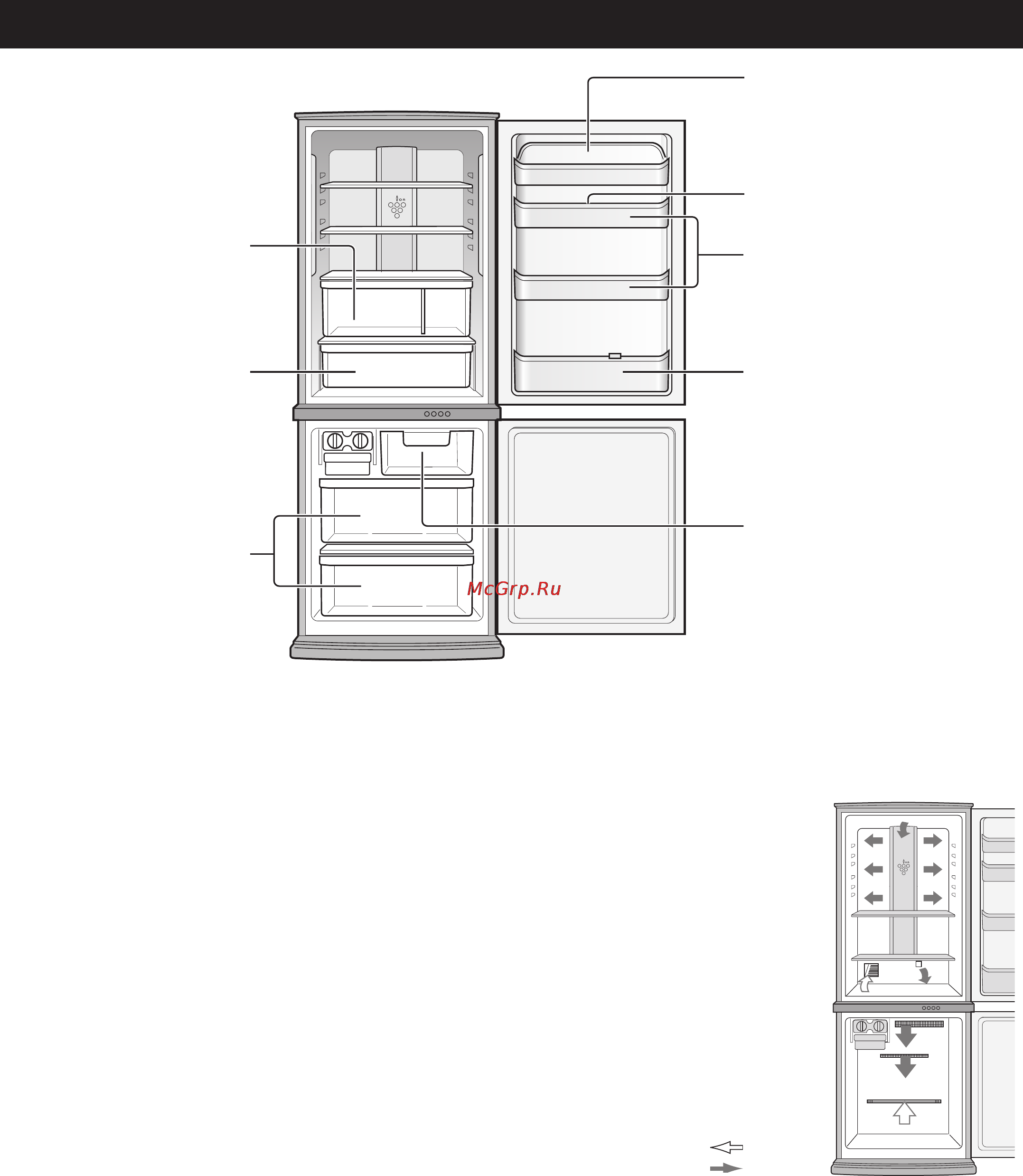 Sharp SJWP331TBK [12/13] Хранение продуктов