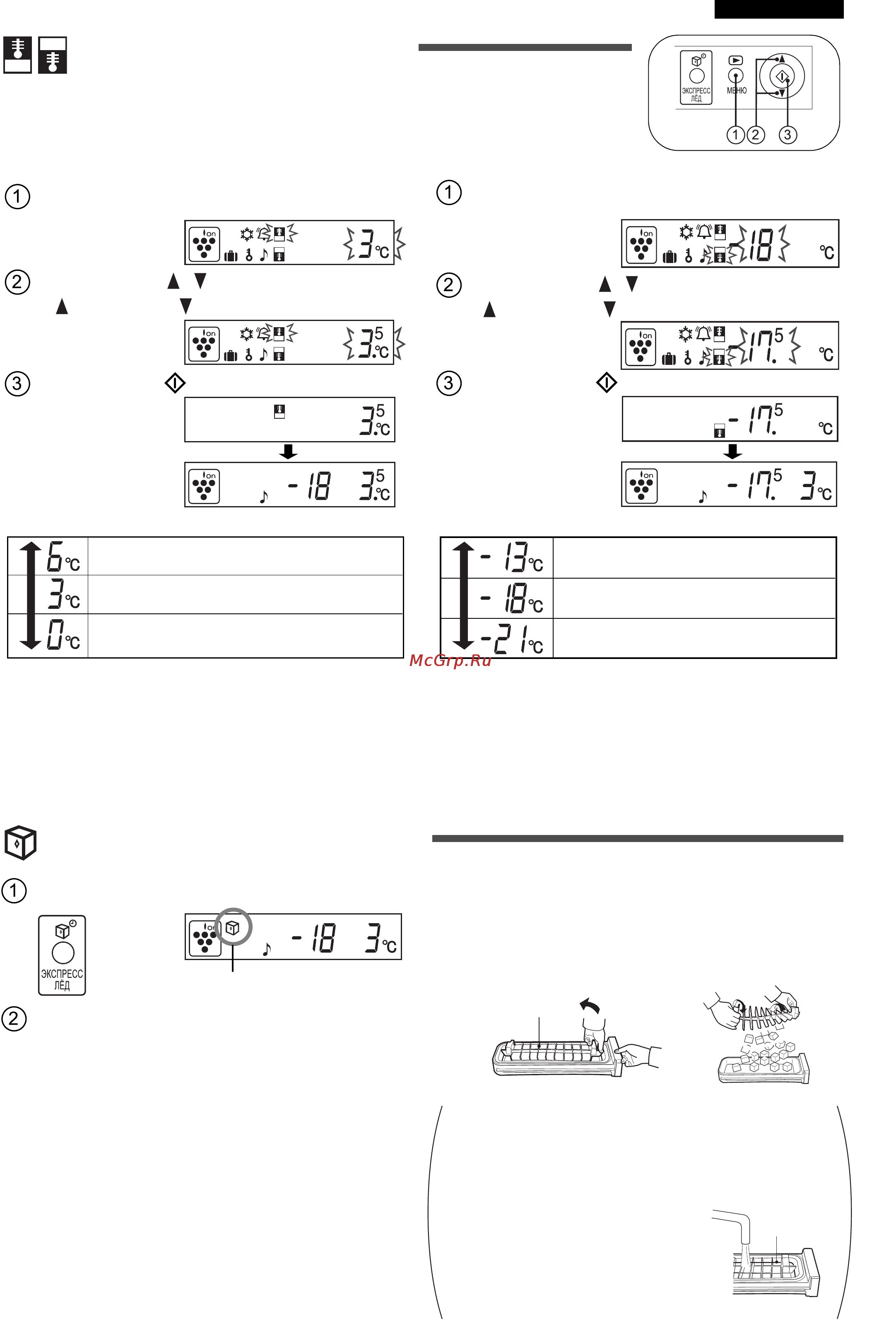 Sharp SJF-95 PSSL [7/11] Регулировка температуры