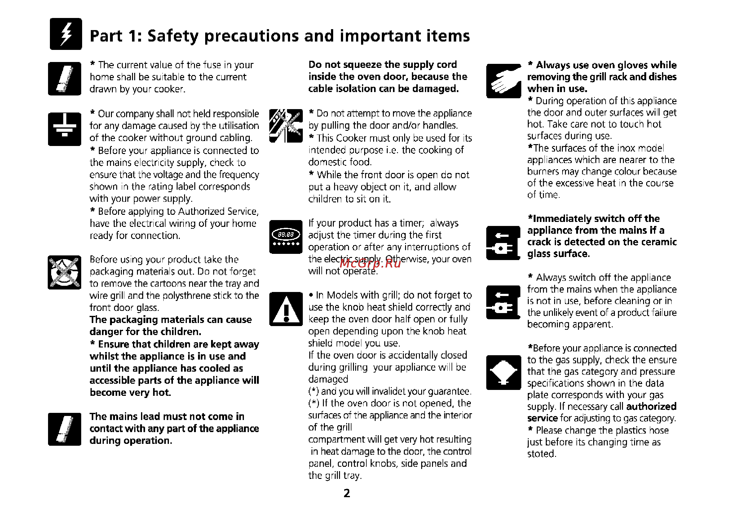Beko M 6604 CTW [33/64] Part 1 safety precautions and important items