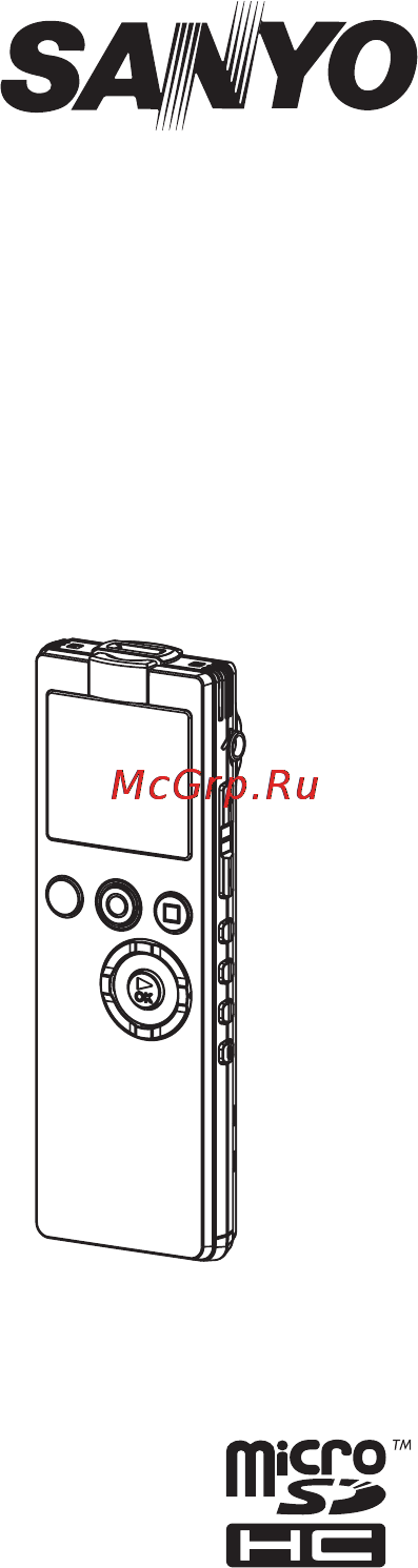 Sanyo ICR-EH 800 PCM, 2Gb + SD Инструкция по эксплуатации онлайн