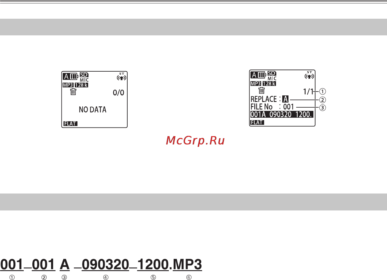 Sanyo ICR-EH 800 PCM, 2Gb + SD [69/134] Об экране функции корзины когда эта функция включена