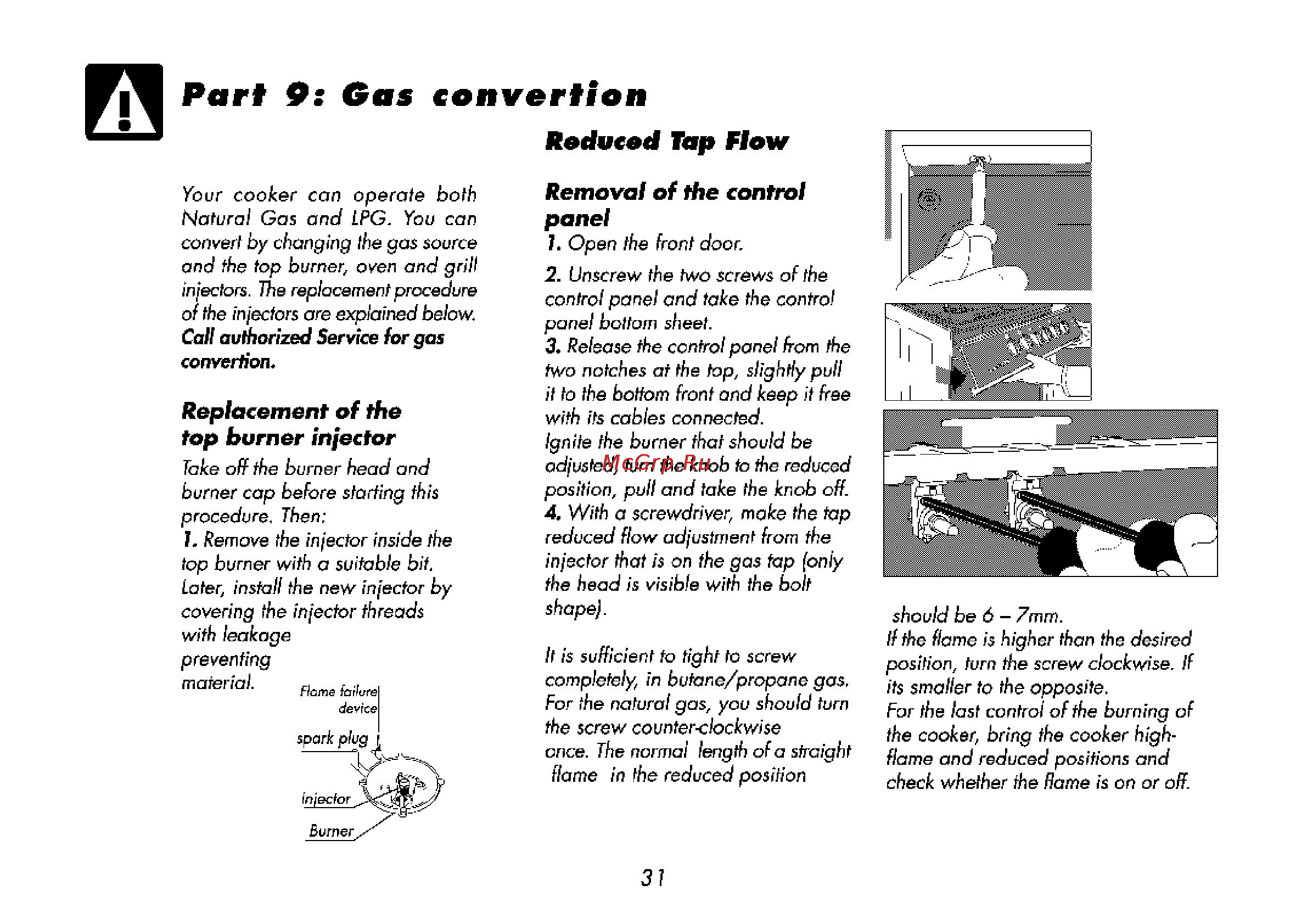 Beko M 5614 CMX [65/68] Gas tonvertion