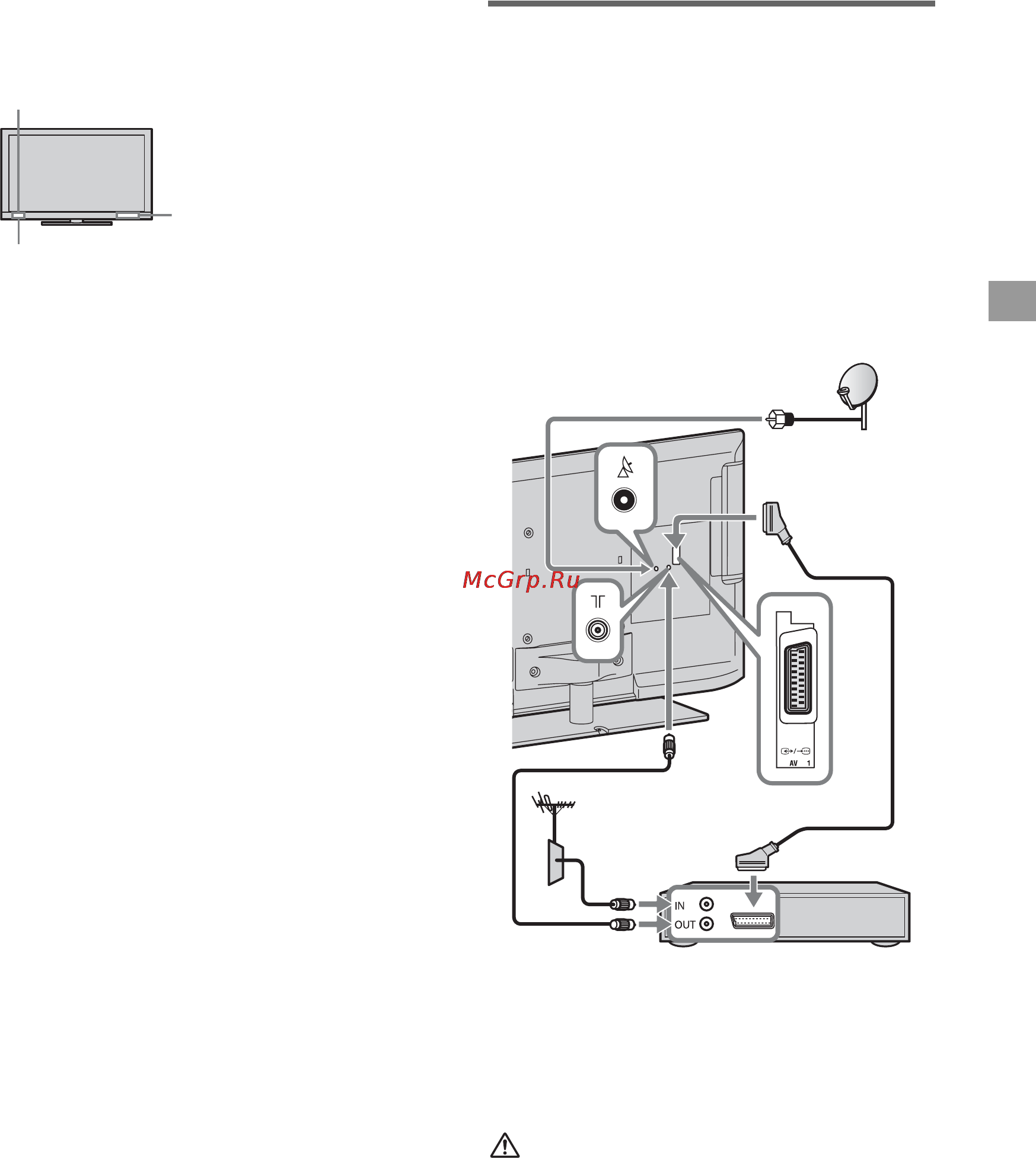 Sony KDL-26EX325 [11/44] Подключение антенны телеприставки видеозаписывающего устройства например dvd рекордера