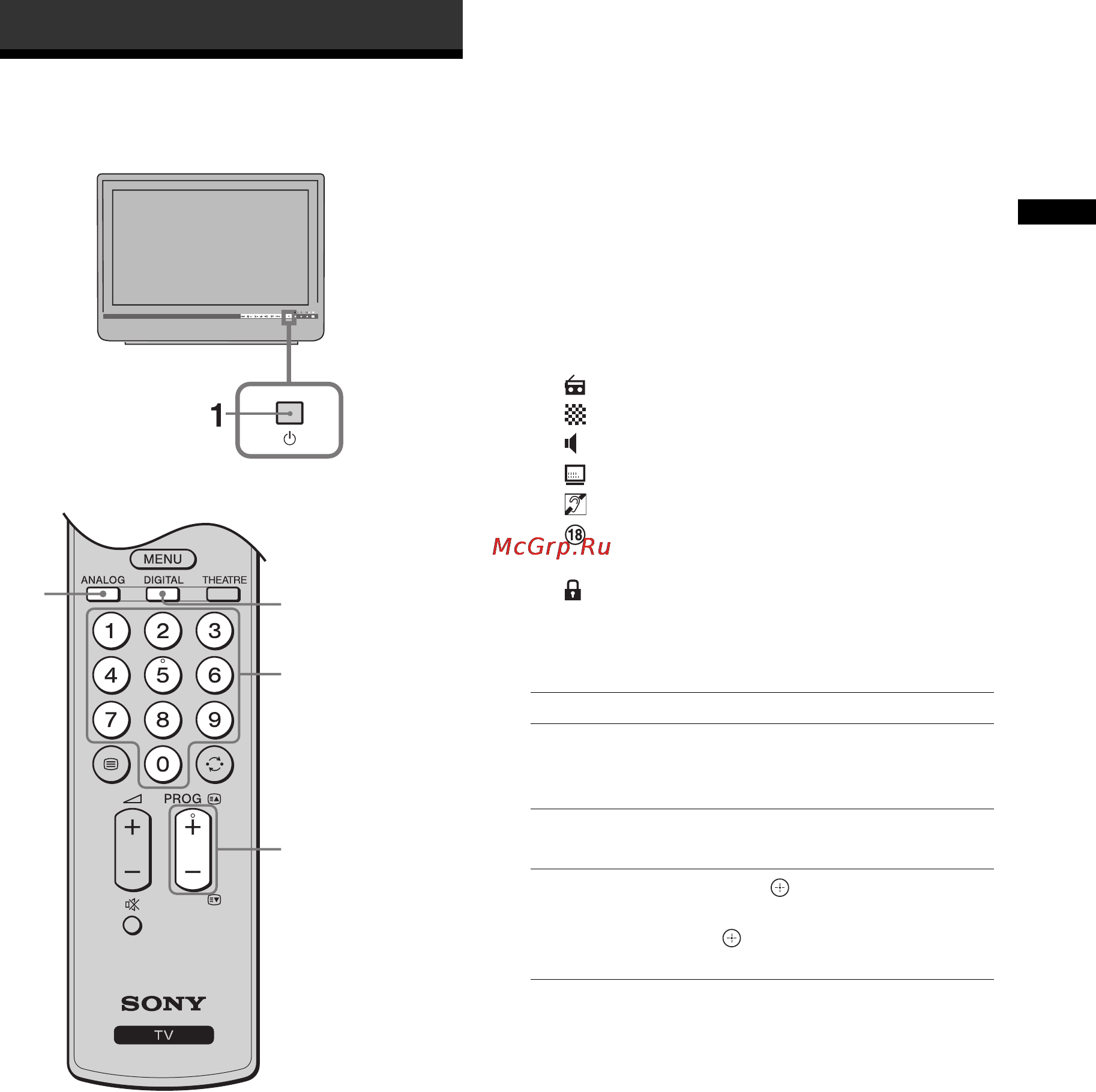 Sony KDL-26B4030 [11/65] Watching tv