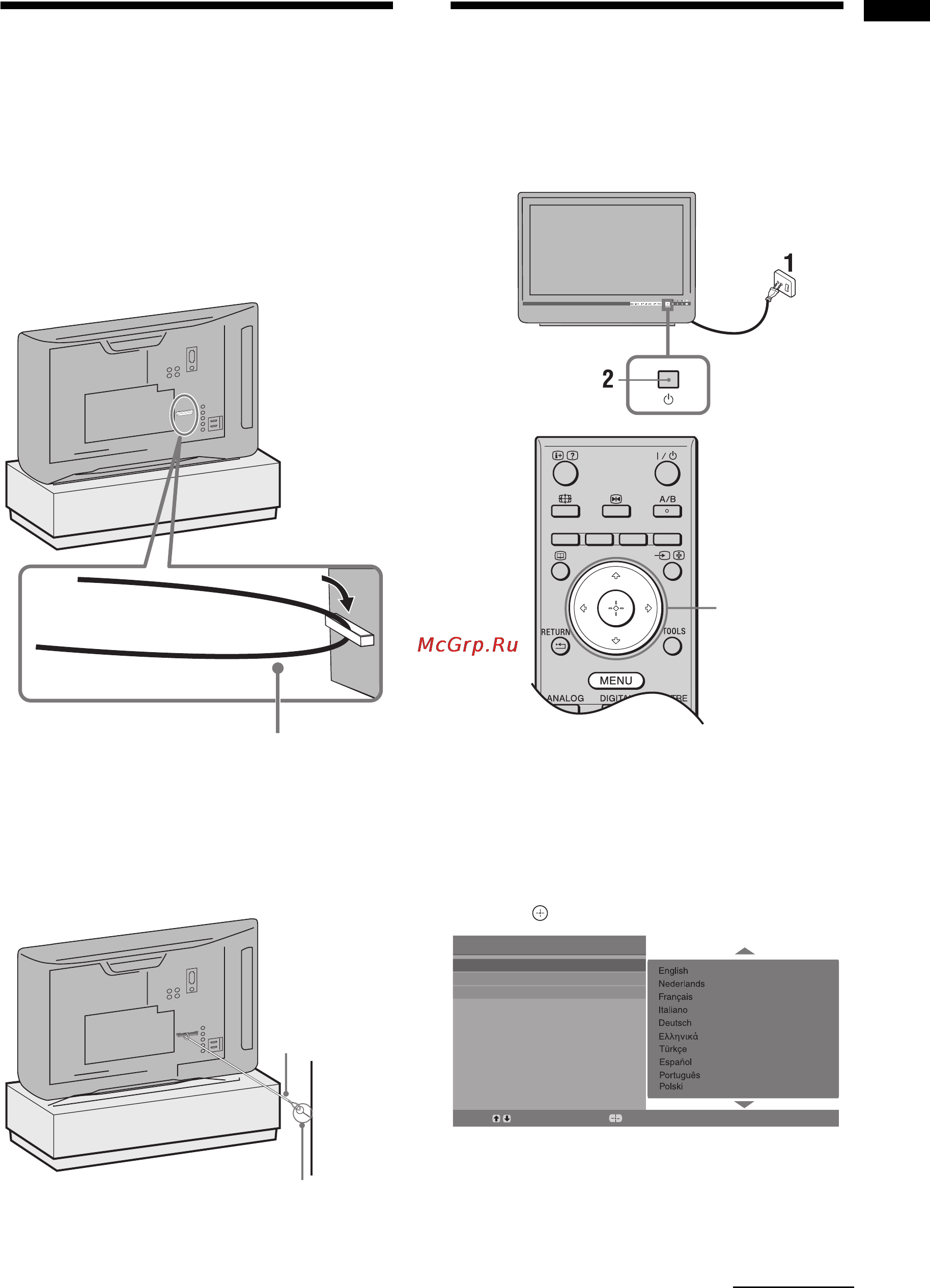 Sony KDL-26B4050 [5/65] Preventing the tv from toppling over