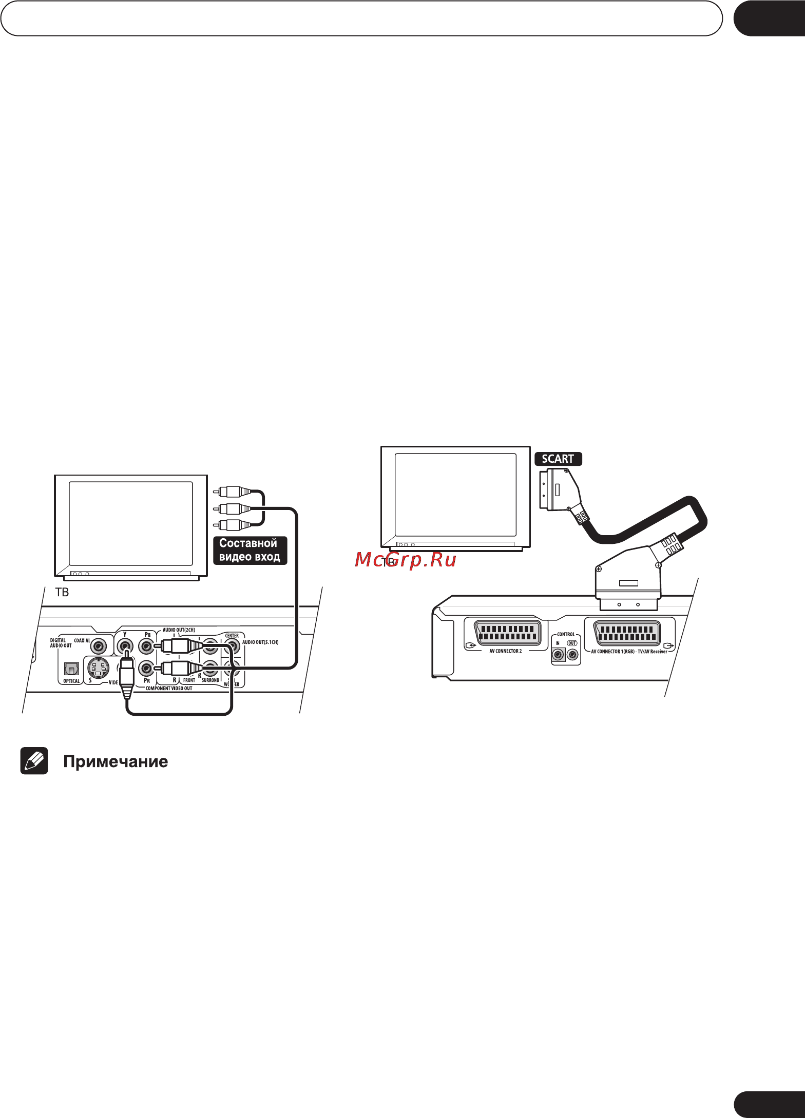 Pioneer DV-565A [15/86] Подключение с помощью выхода av соединителя