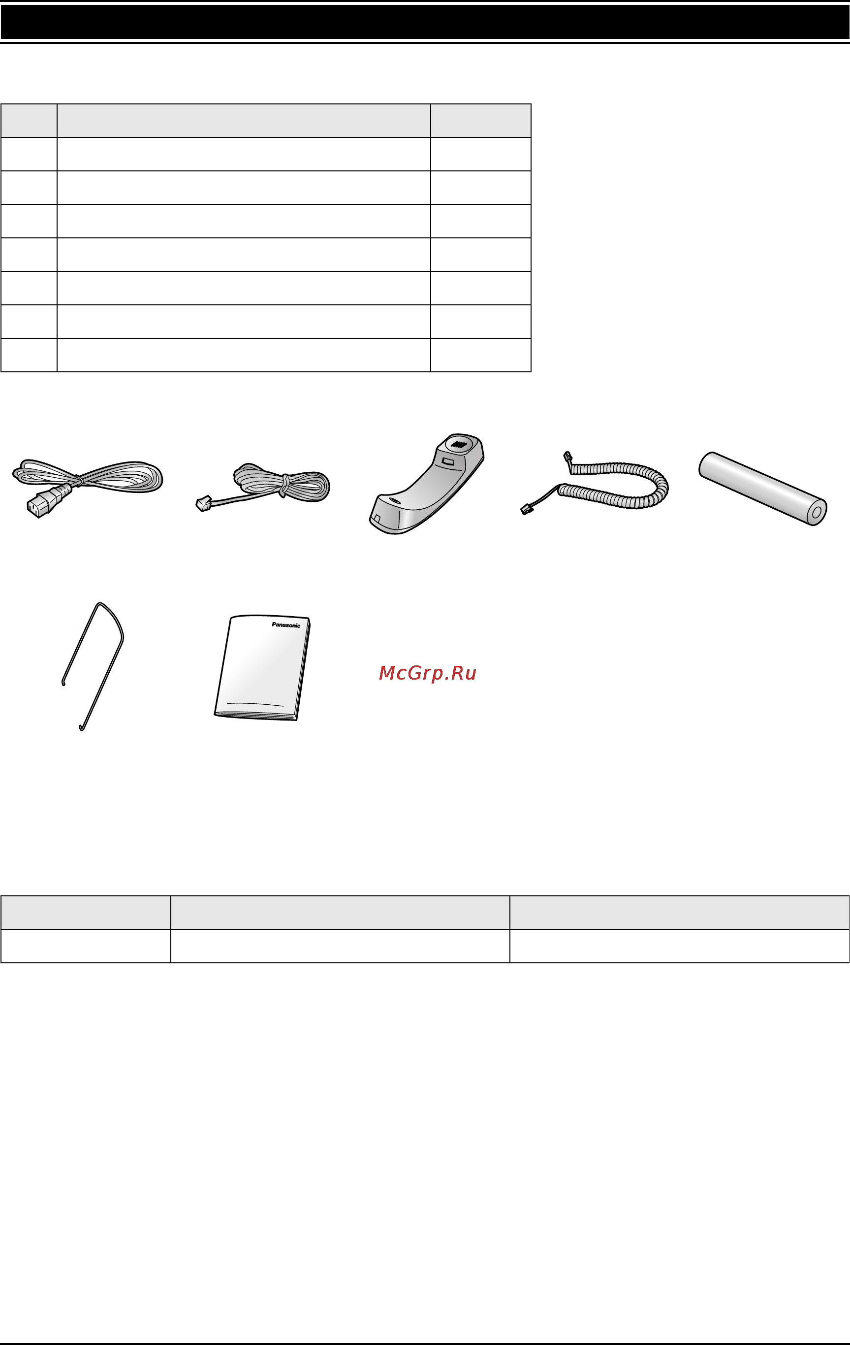Panasonic KX-FT912RU [52/60] Included accessories